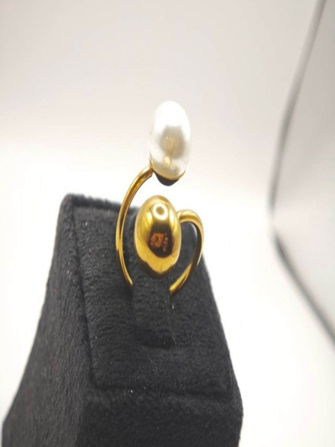 SAPRAA TRENDS Women Gold-Plated Anti Tarnish Staineless Steel Korean Adjustable Ring