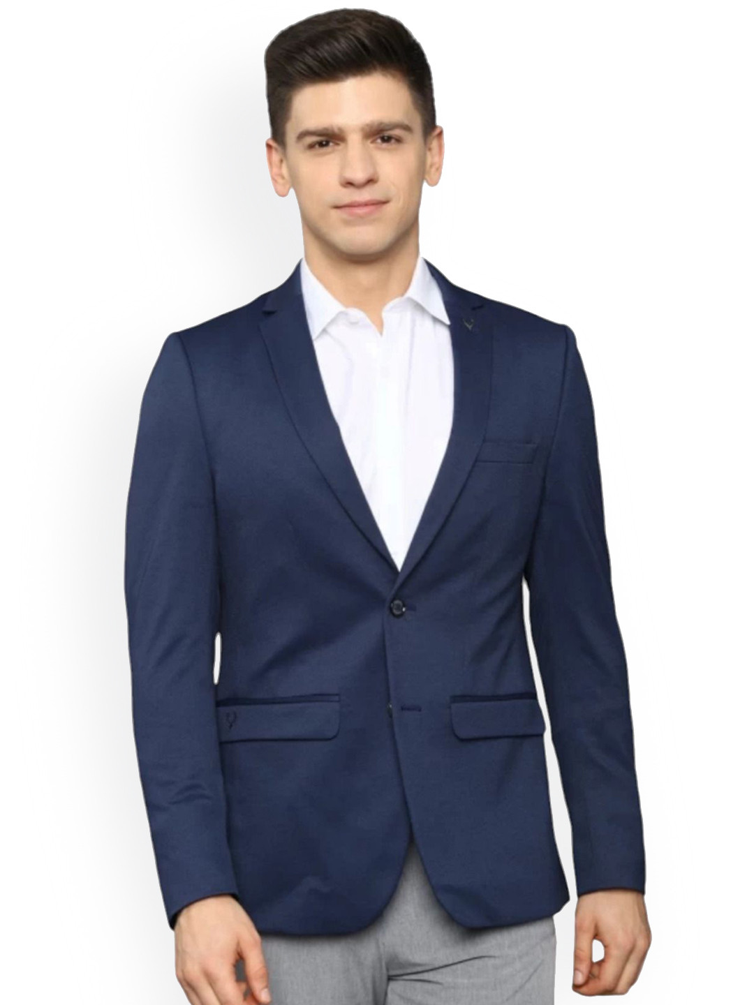 SOFTINO Notched Lapel Long Sleeves Single Breasted Slim Fit Formal Blazer