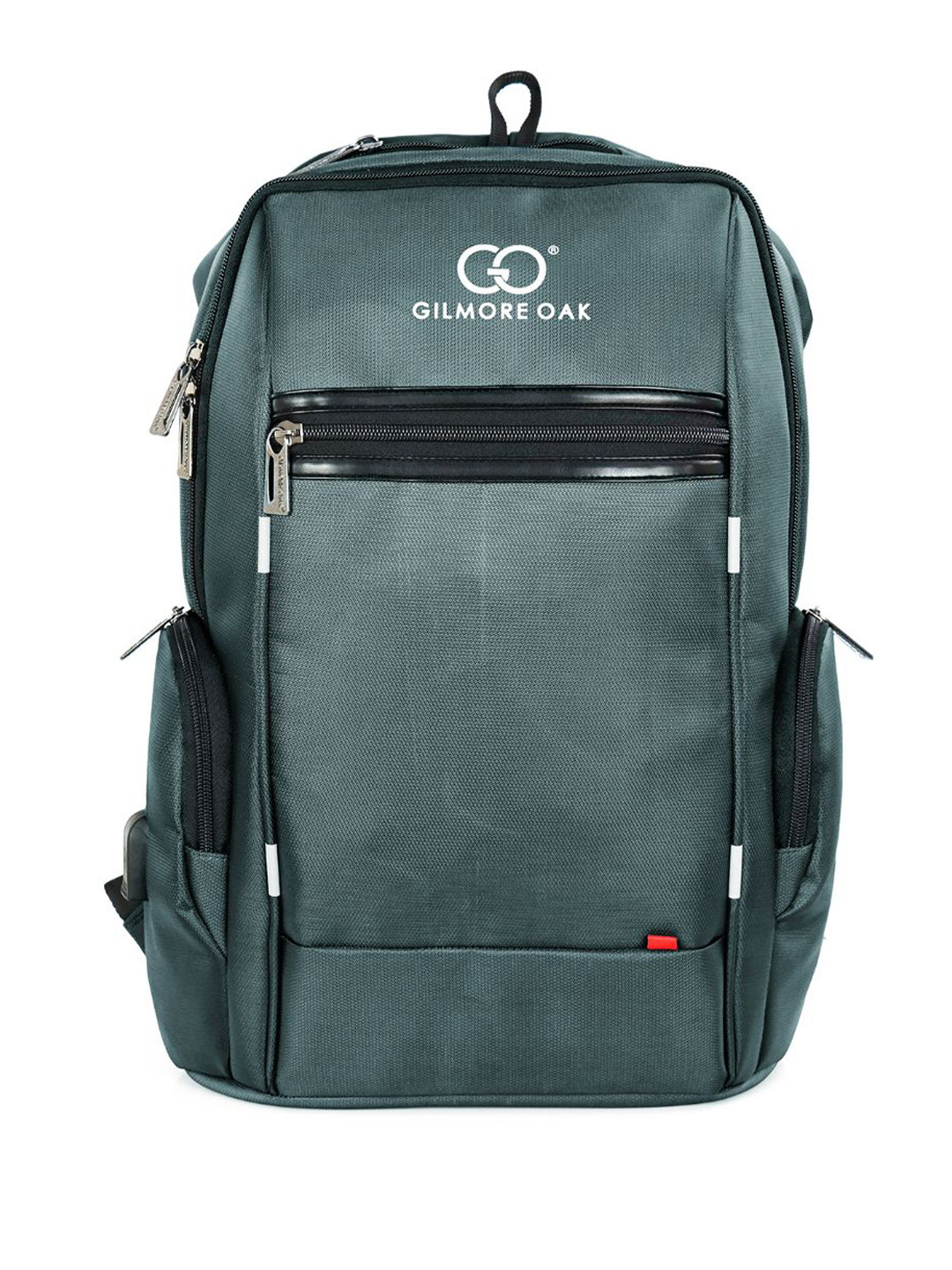 GILMORE OAK Unisex Brand Logo Backpack with USB Charging Port