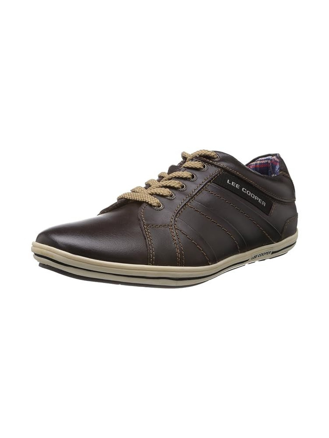 Lee Cooper Men Leather Lace-Up Sneakers