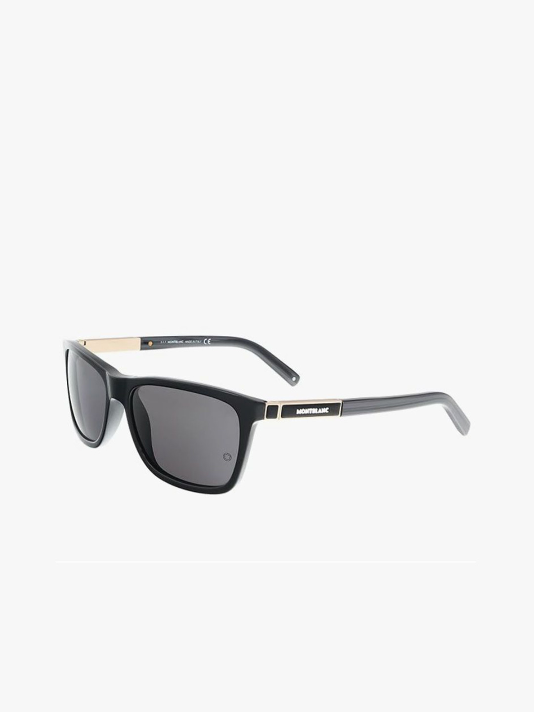 Mont Blanc Men Grey Lens & Black Square Sunglasses With UV Protected Lens