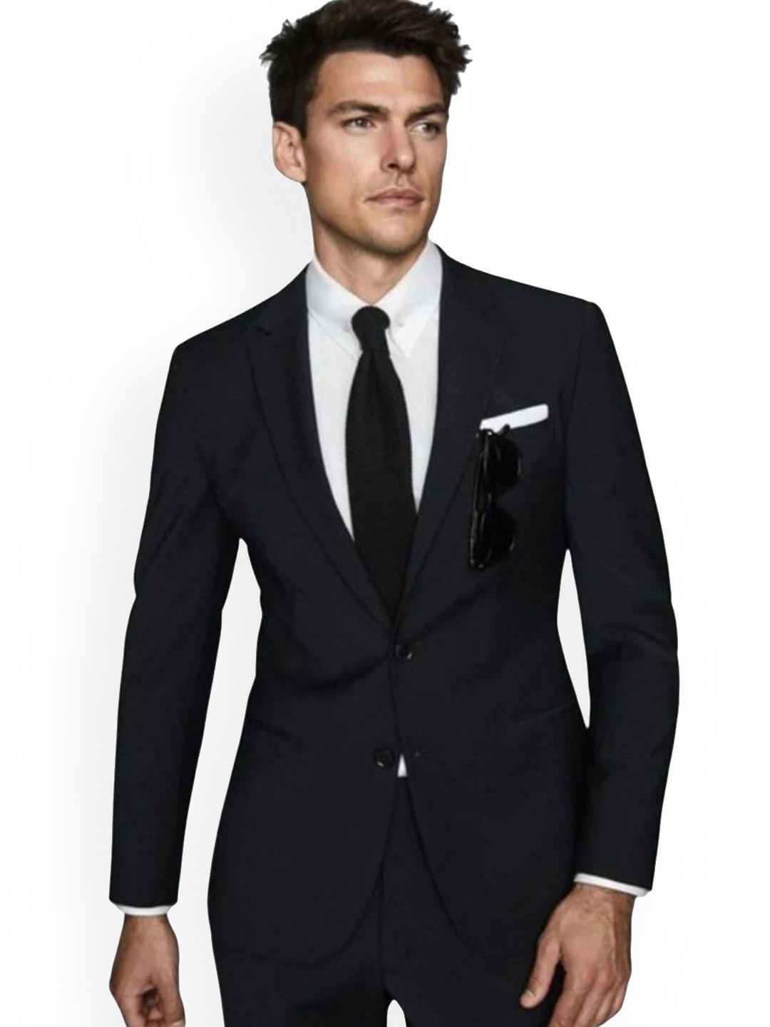 MEN BAZAR in  Notched Lapel Cotton Single Breasted Formal Blazers
