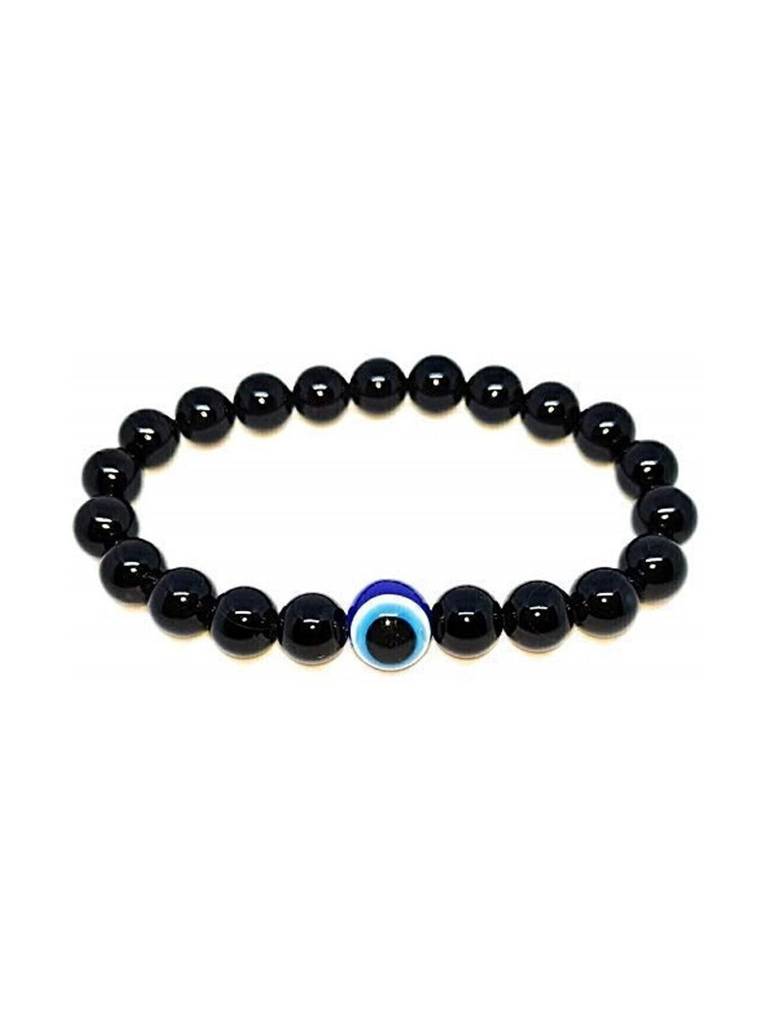Sukhad Adult Black & Evil Eye Beaded Bracelet