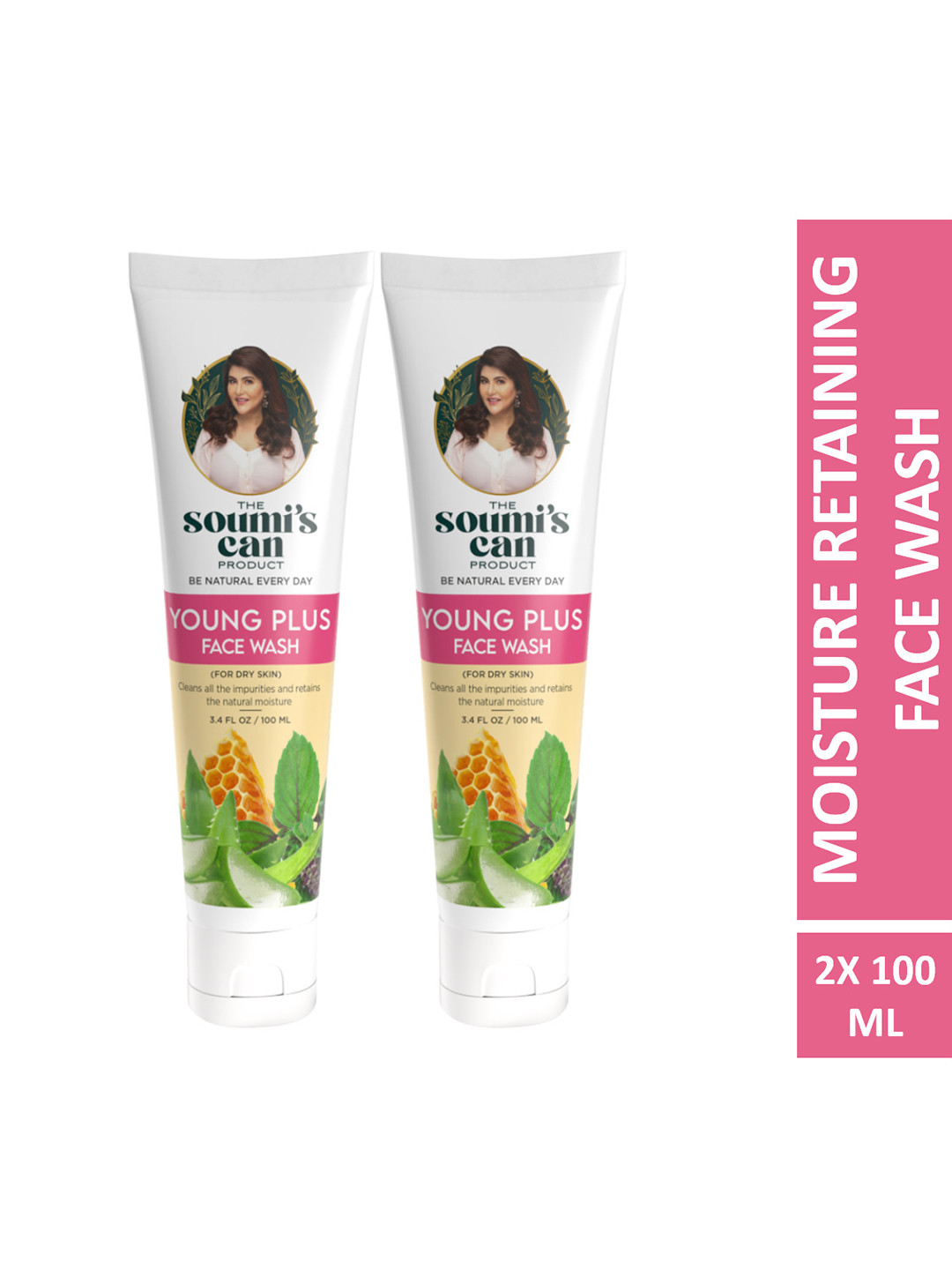THE SOUMI'S CAN PRODUCT Set Of 2 Young Plus Face Wash - 100ml Each