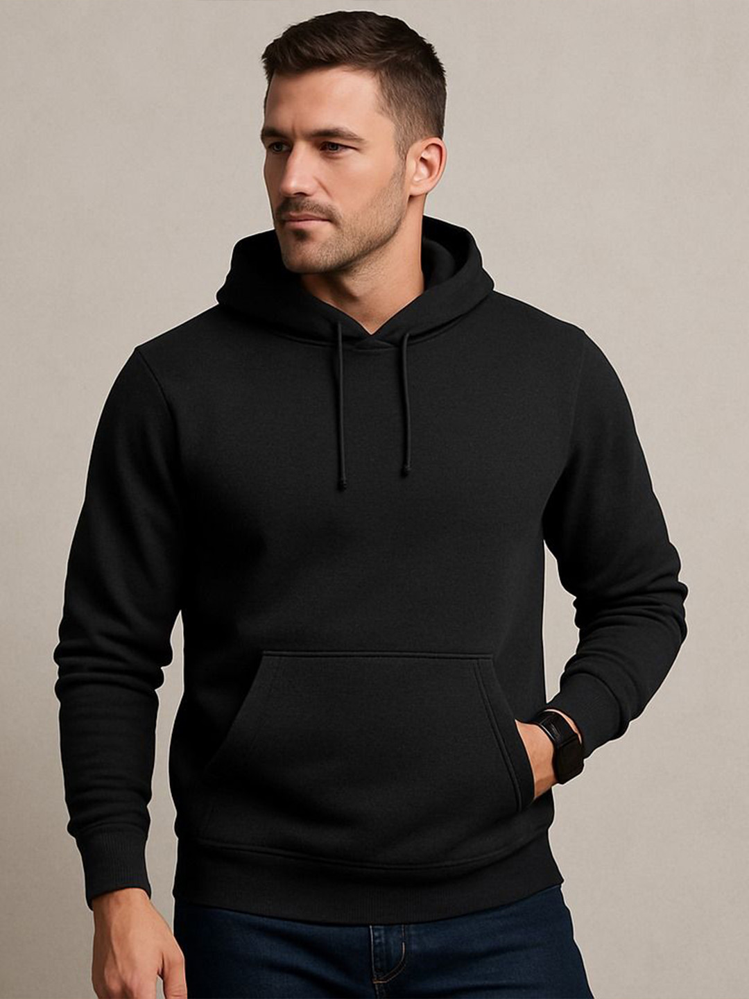 PERSONALITEE Men Hooded Pullover Sweatshirt