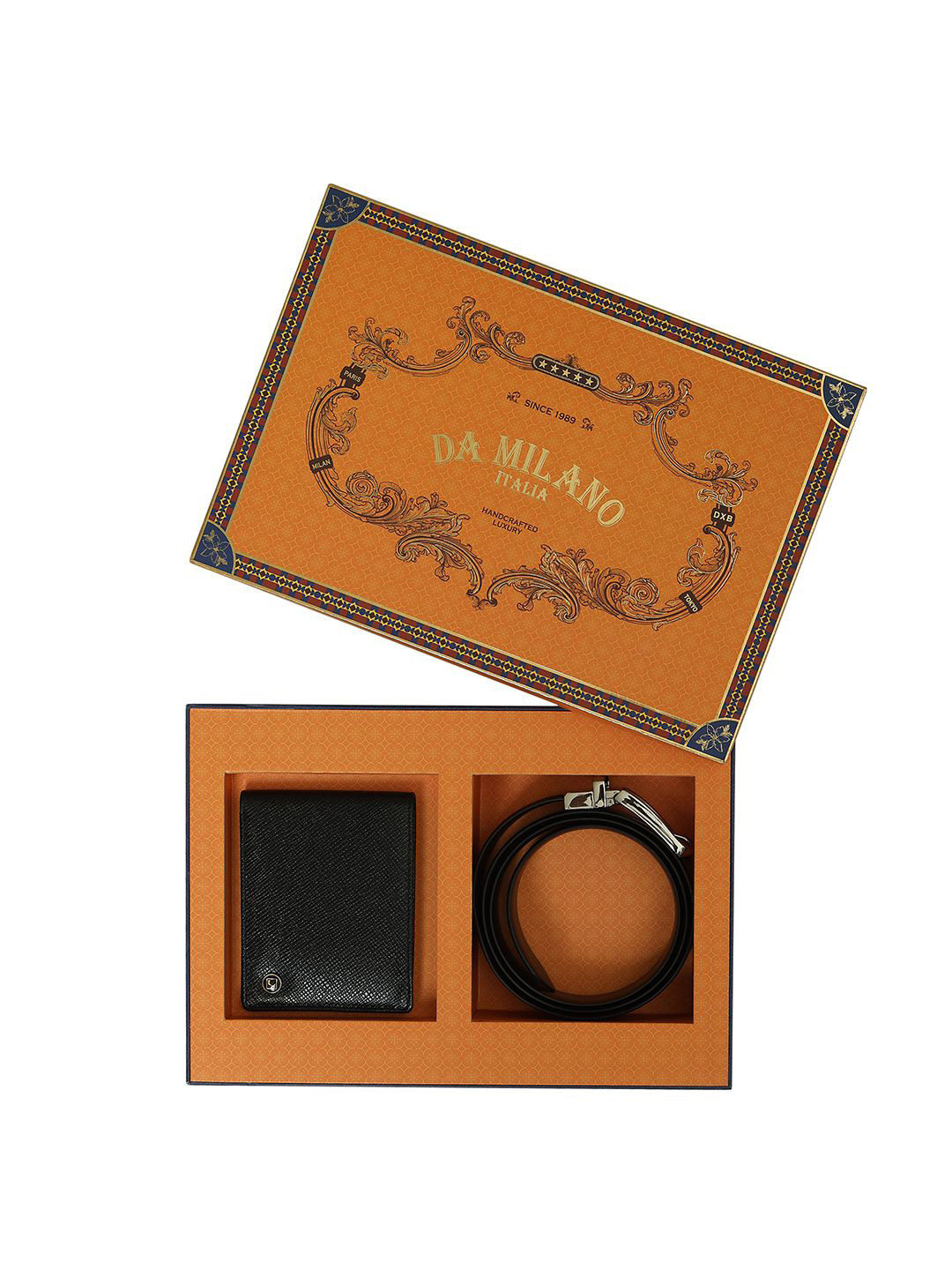 Da Milano Men Wallet and Belt Accessory Gift Set