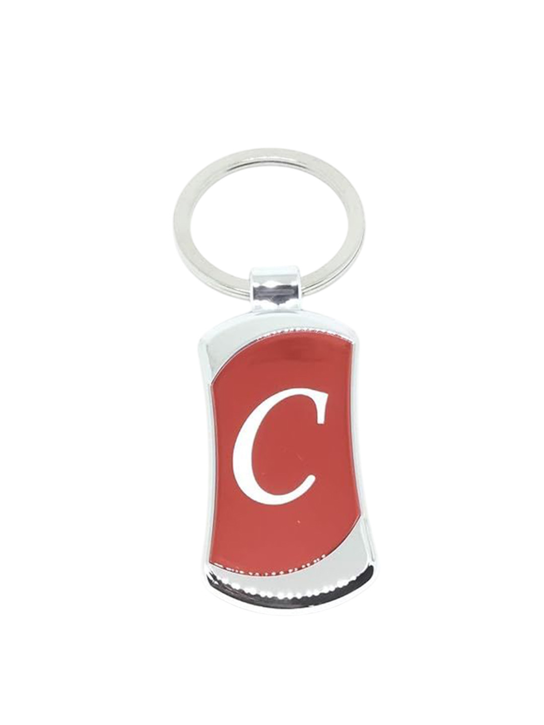 AUGEN Stainless Steel Alphabet Letter C Printed Key Chain