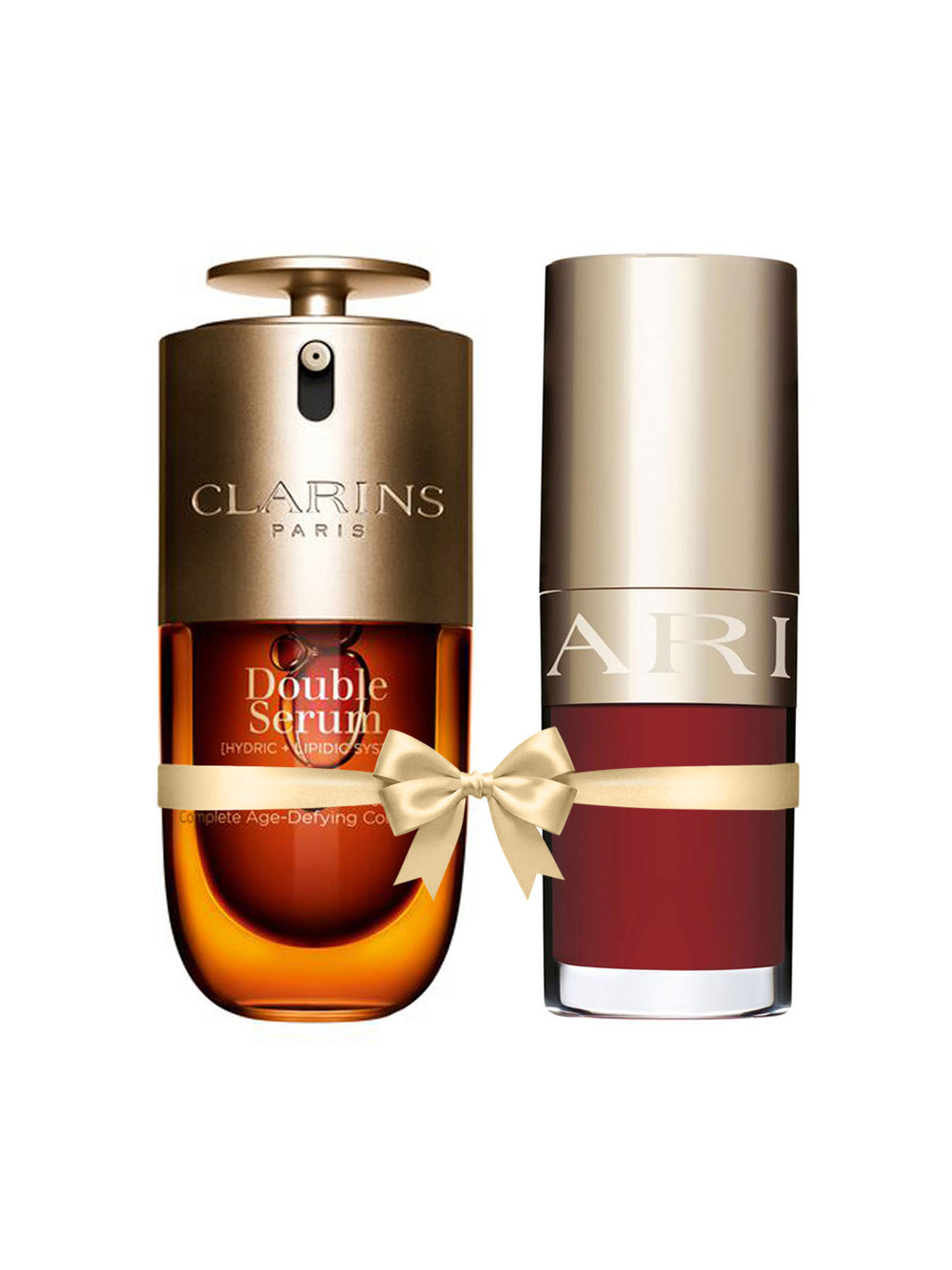 CLARINS Set of Lip Comfort Oil - 7ml & Hydric & Lipidic System Double Serum - 30ml