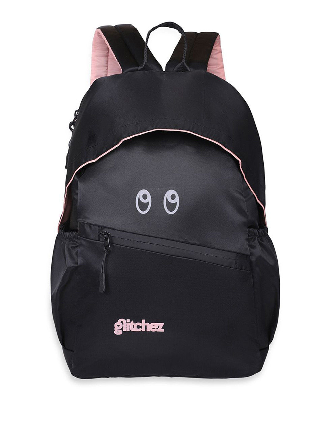 glitchez Unisex Black Medium Backpack  30L