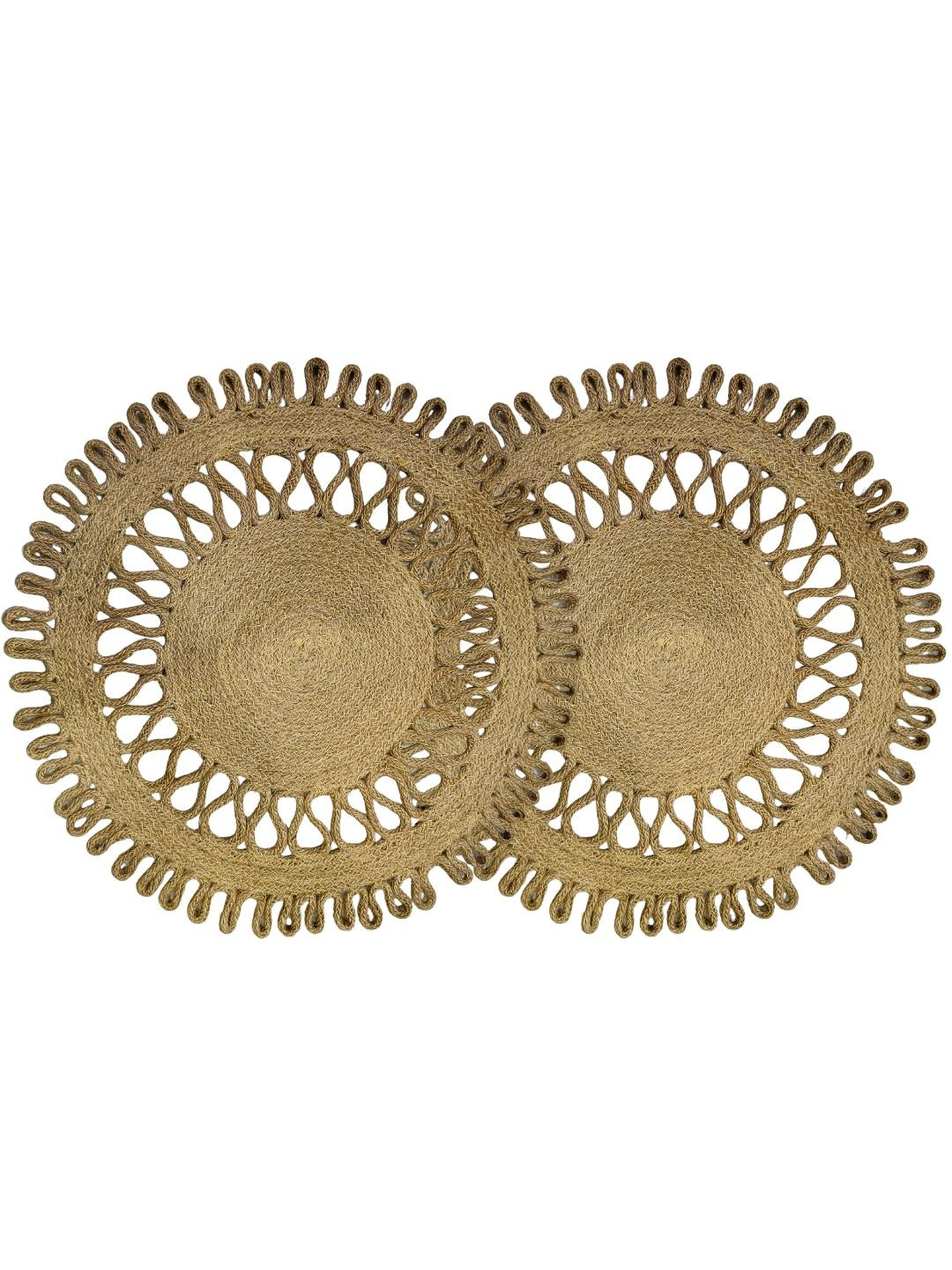 ROUGH ROAD STORE Beige Set Of 2 Table Placemats