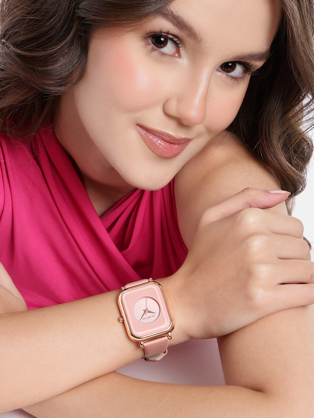 DressBerry Women Analogue Leather Straps Watch - HOBDB-001-PK