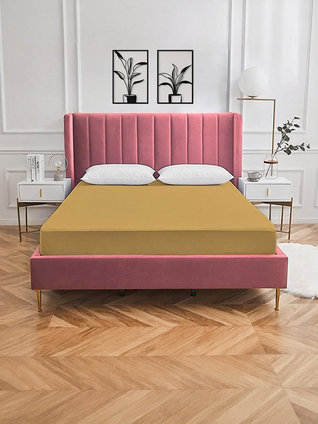 AGS ACTIVE Beige King Size Terry Breathable Mattress Protector