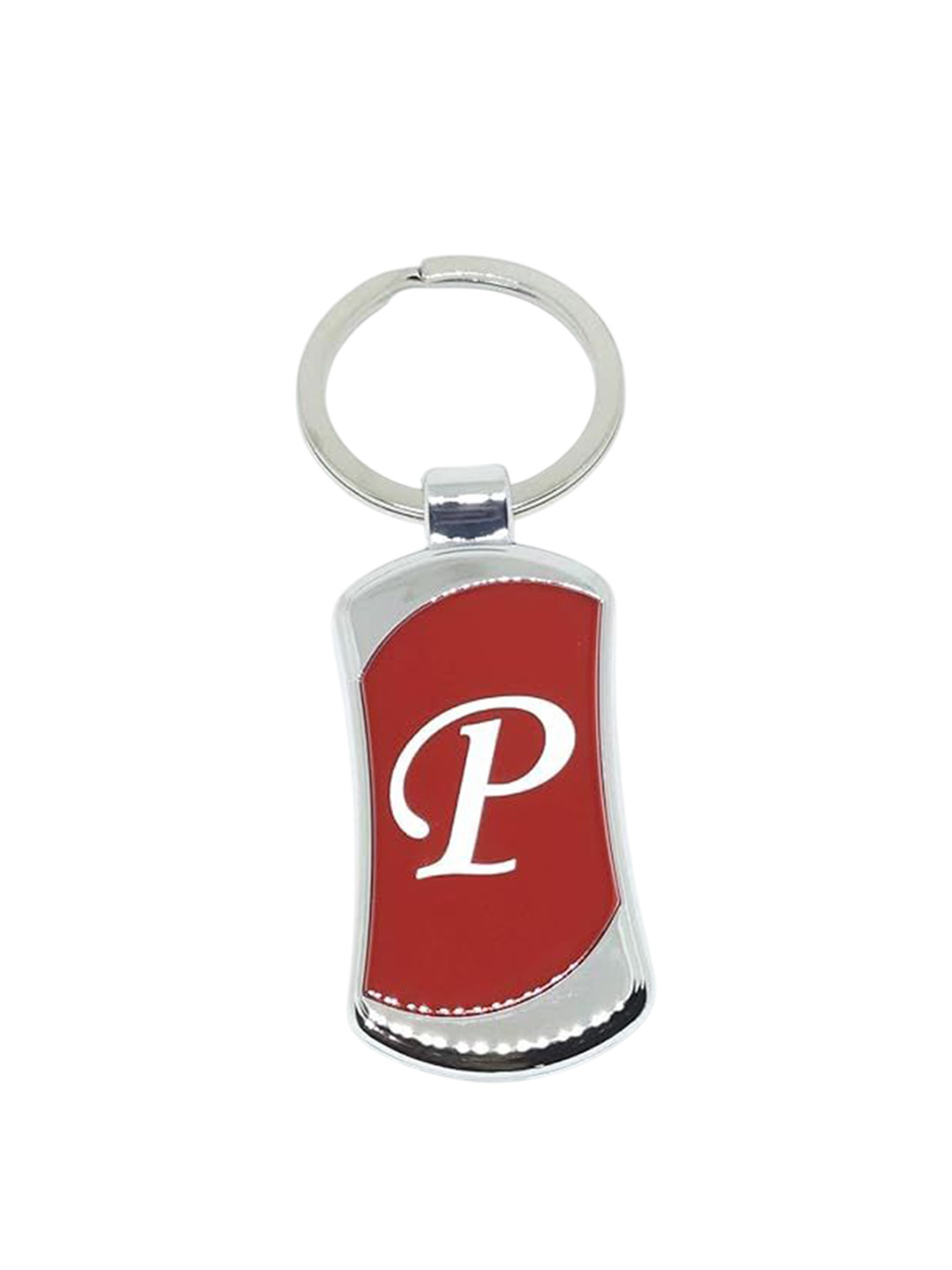 AUGEN Stainless Steel Alphabet Letter P Key Chain
