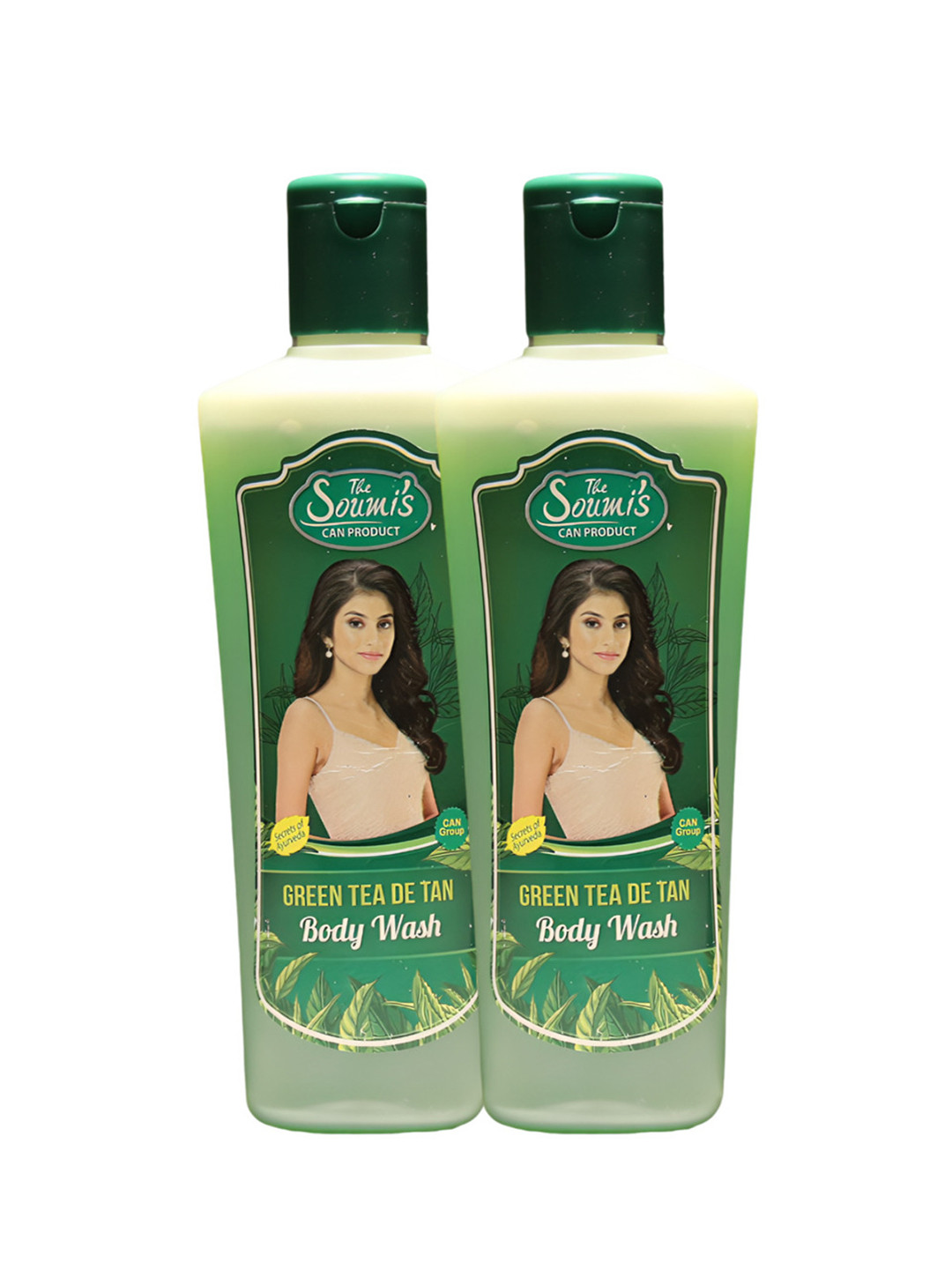 THE SOUMI'S CAN PRODUCT  Set Of 2 Green Tea De Tan Body Wash With Aloevera - 200ml Each