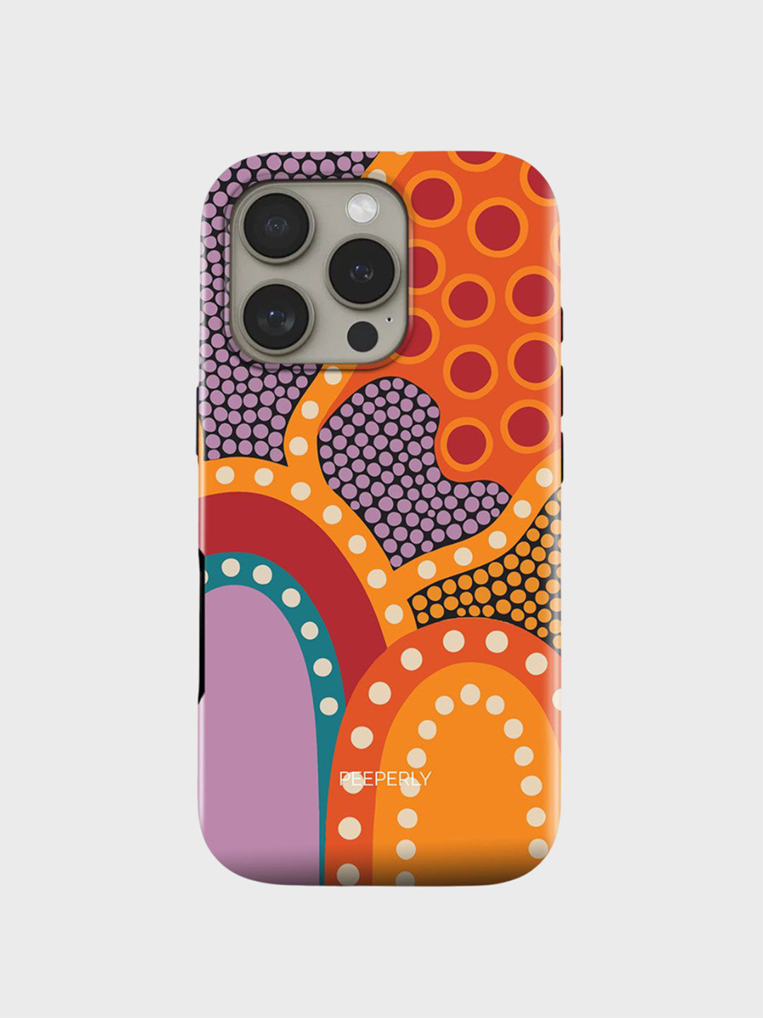 PEEPERLY Unisex iPhone 13 Pro Max Abstract Impact Resistant Carnival Vibe Back Case