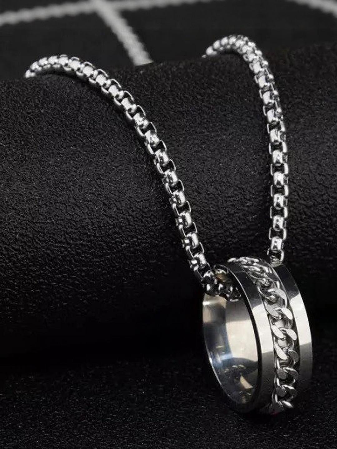 Floky Unisex Stainless Steel Pendant With Chain