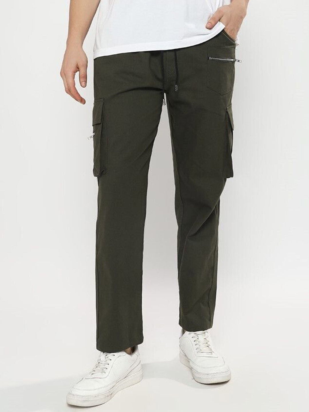Sprouted Men Olive Cargos Trousers
