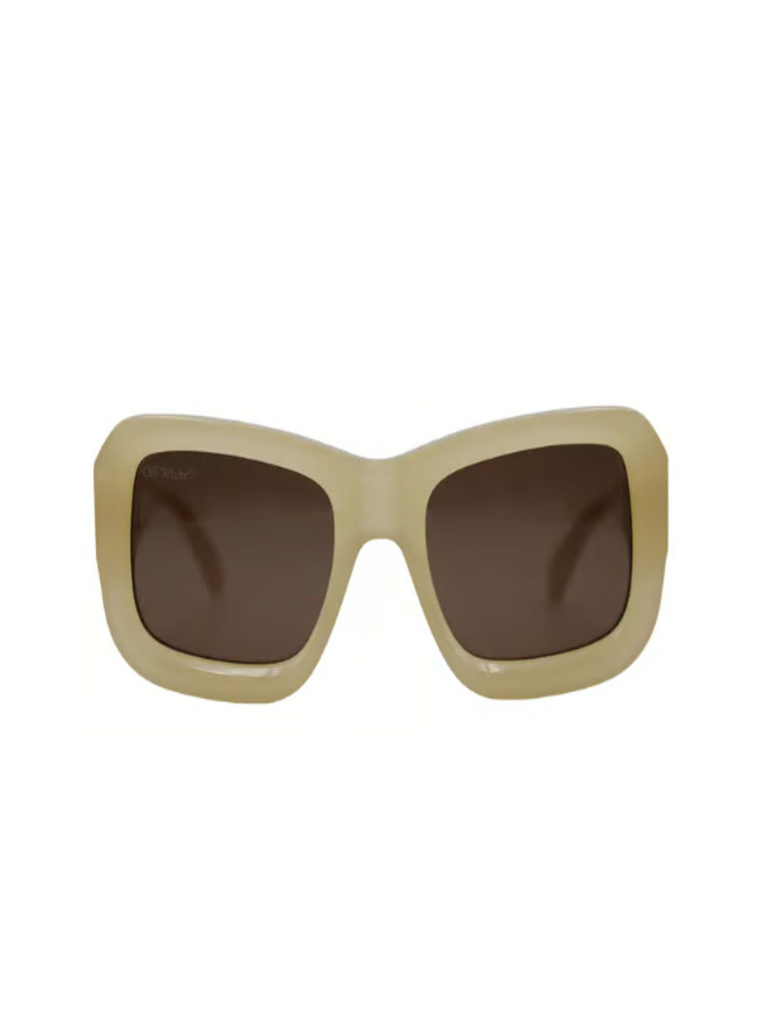 Off-White Brown Lens & Brown Full Rim Square Sunglasses