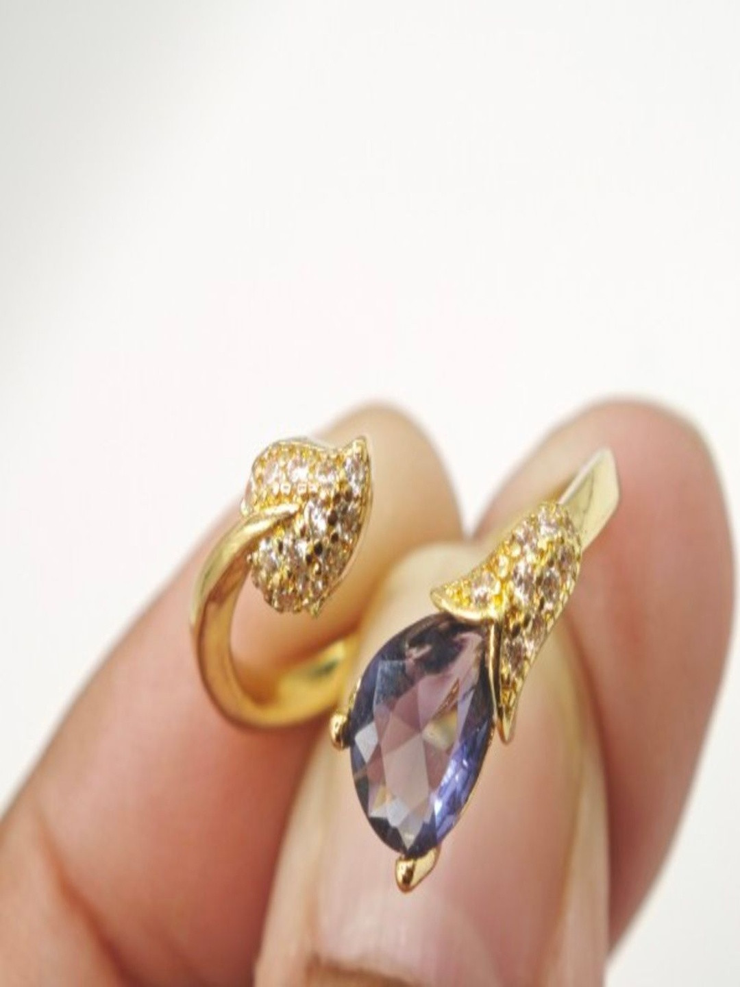 SAPRAA TRENDS American Diamond Adjustable Ring