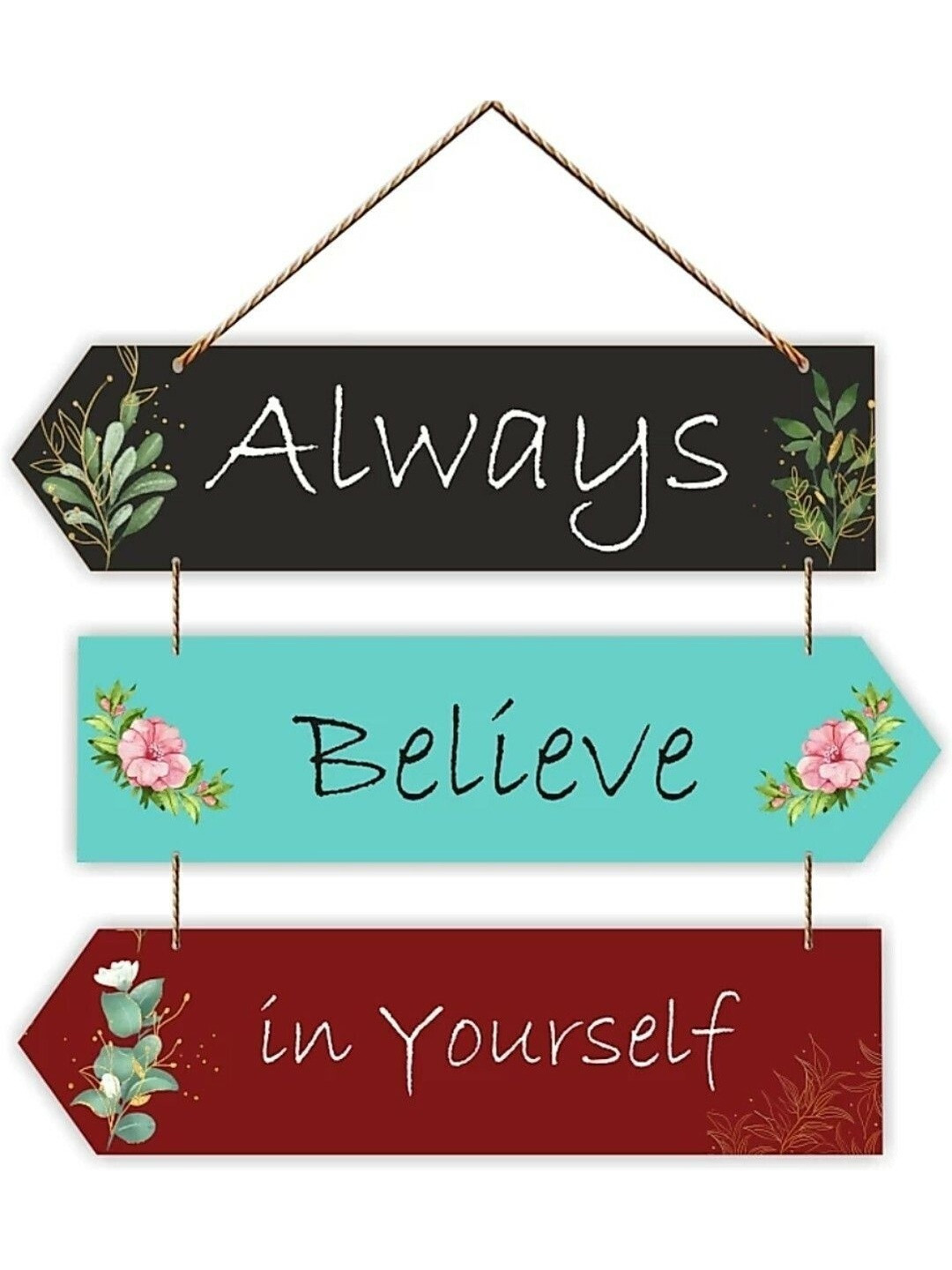 Shiv Collection Always Believe In Yourself Wooden Hanging Decorative Items