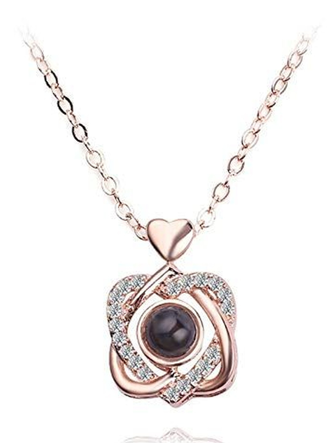 Moneekar Jewels Rose Gold-Plated Stainless Steel  Statement Necklace