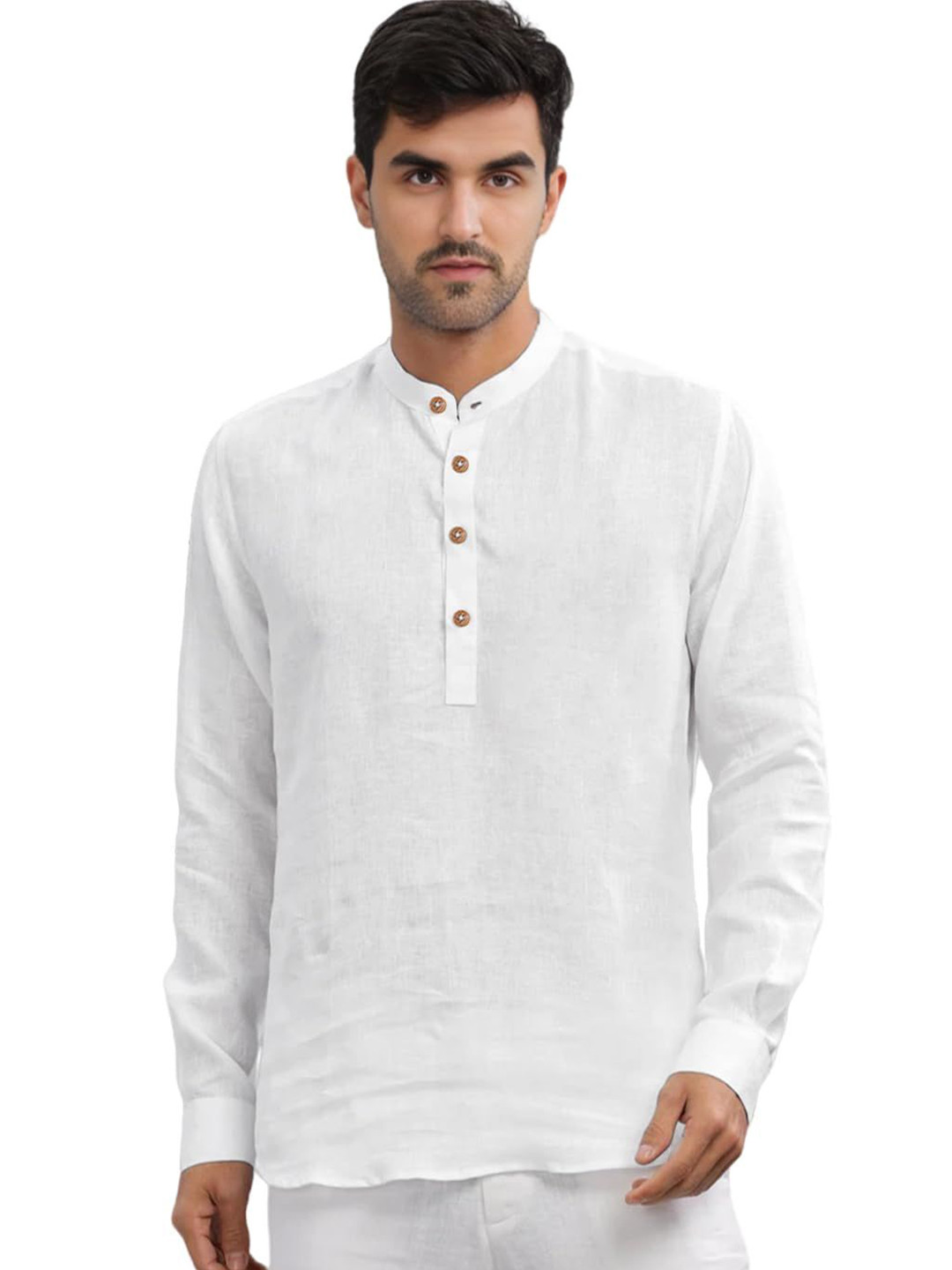 granthy Men Solid Slim Fit Full Sleeve Kurta