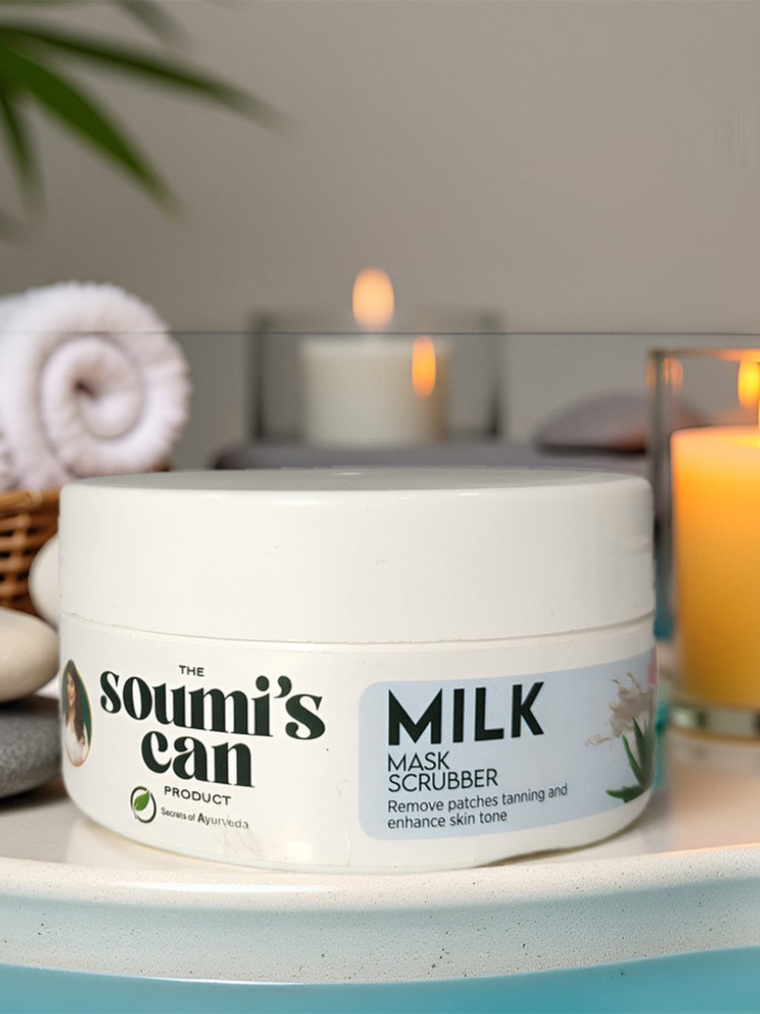 THE SOUMI'S CAN PRODUCT Milk Mask Scrubber For Smooth Silky and Radiant Skin - 100ml