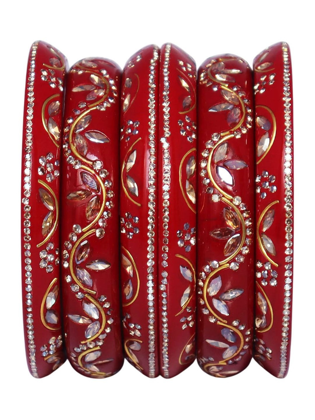 TAJ BRIDAL STORE Women's Plastic Kundan Bangle