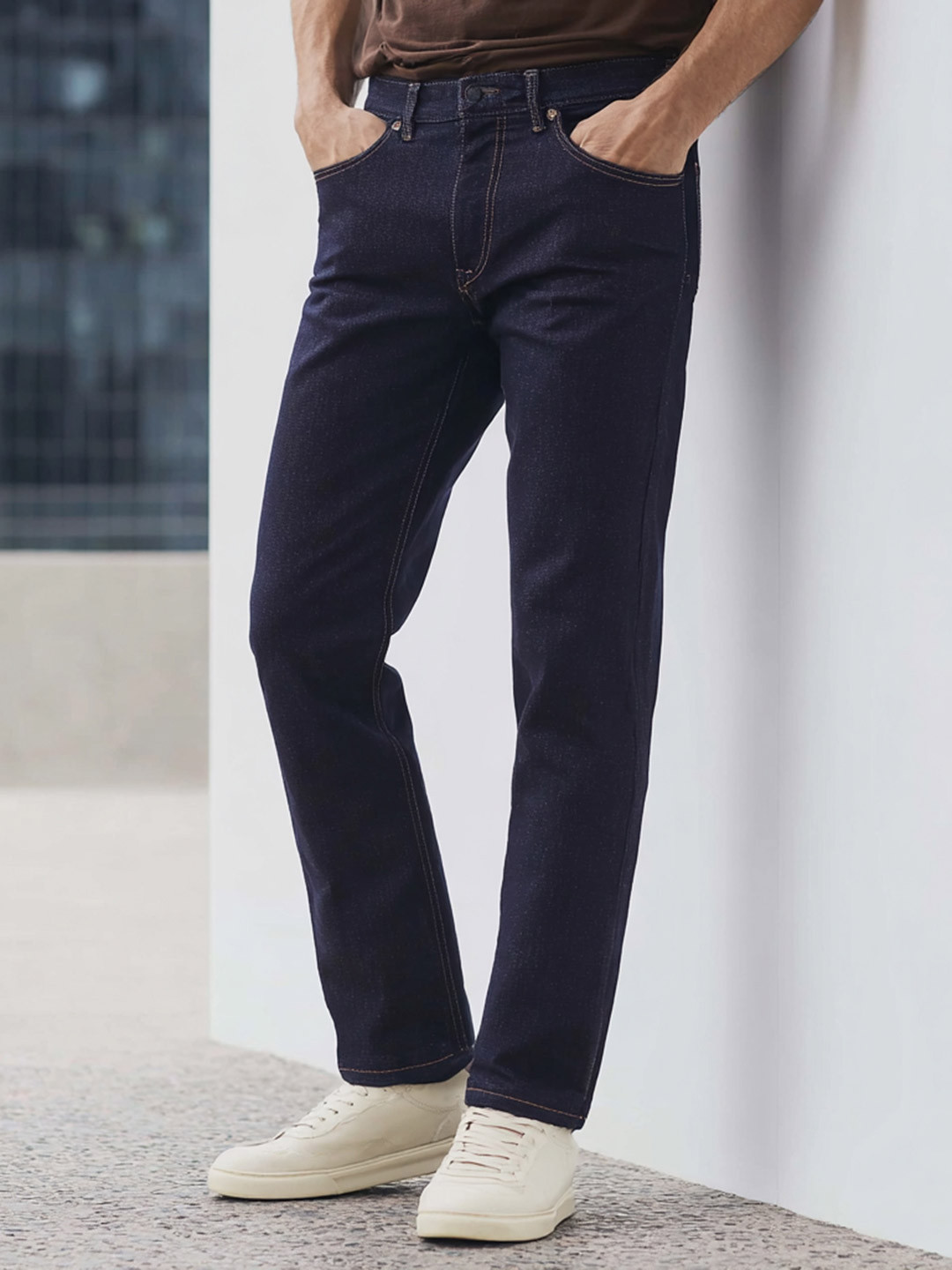 Urbano Fashion Men's Dark Blue Slim Fit Jeans Stretchable