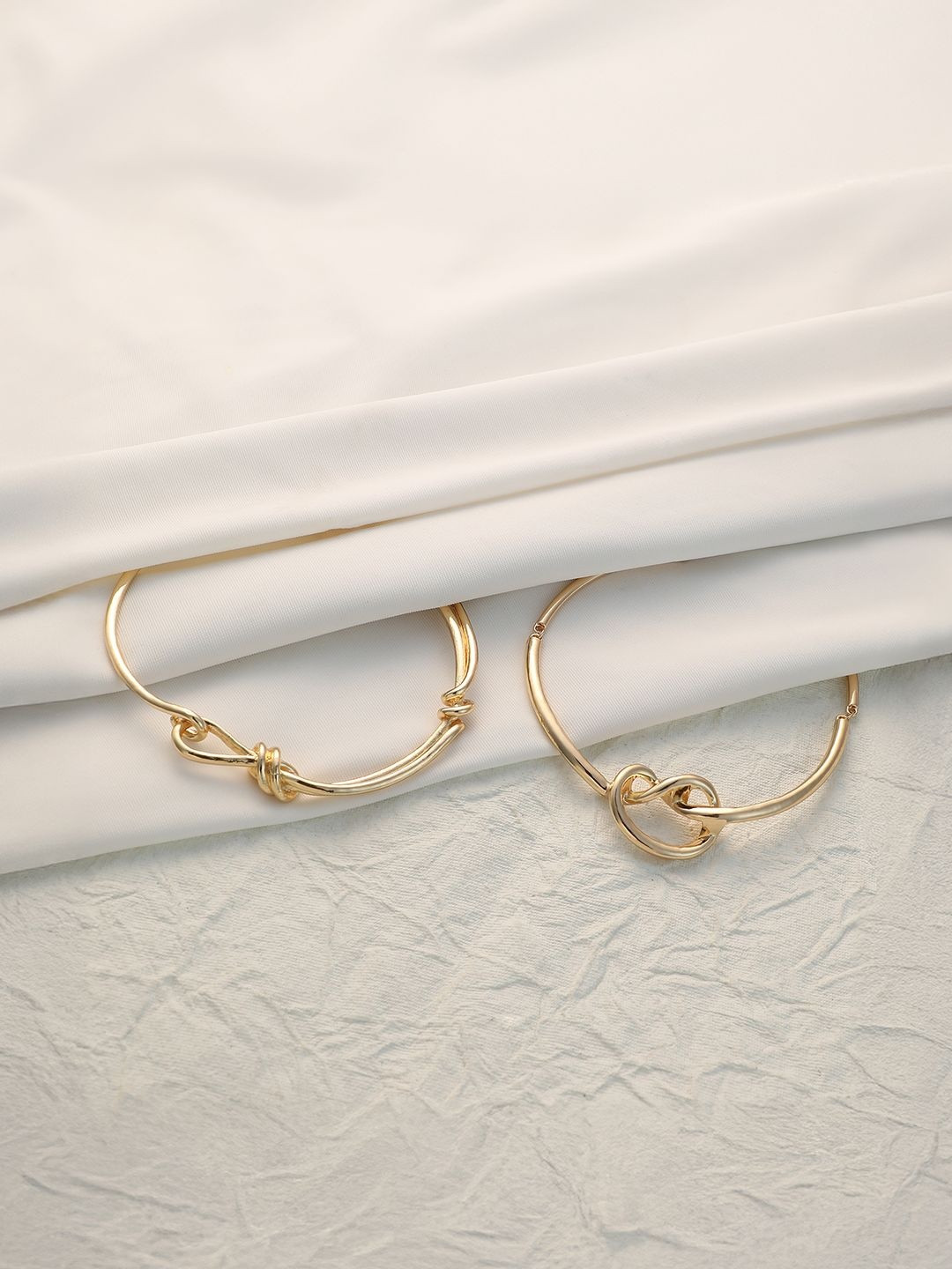 SOHI Set Of 2 Gold-Plated Knotted Collar California Minimal Necklaces