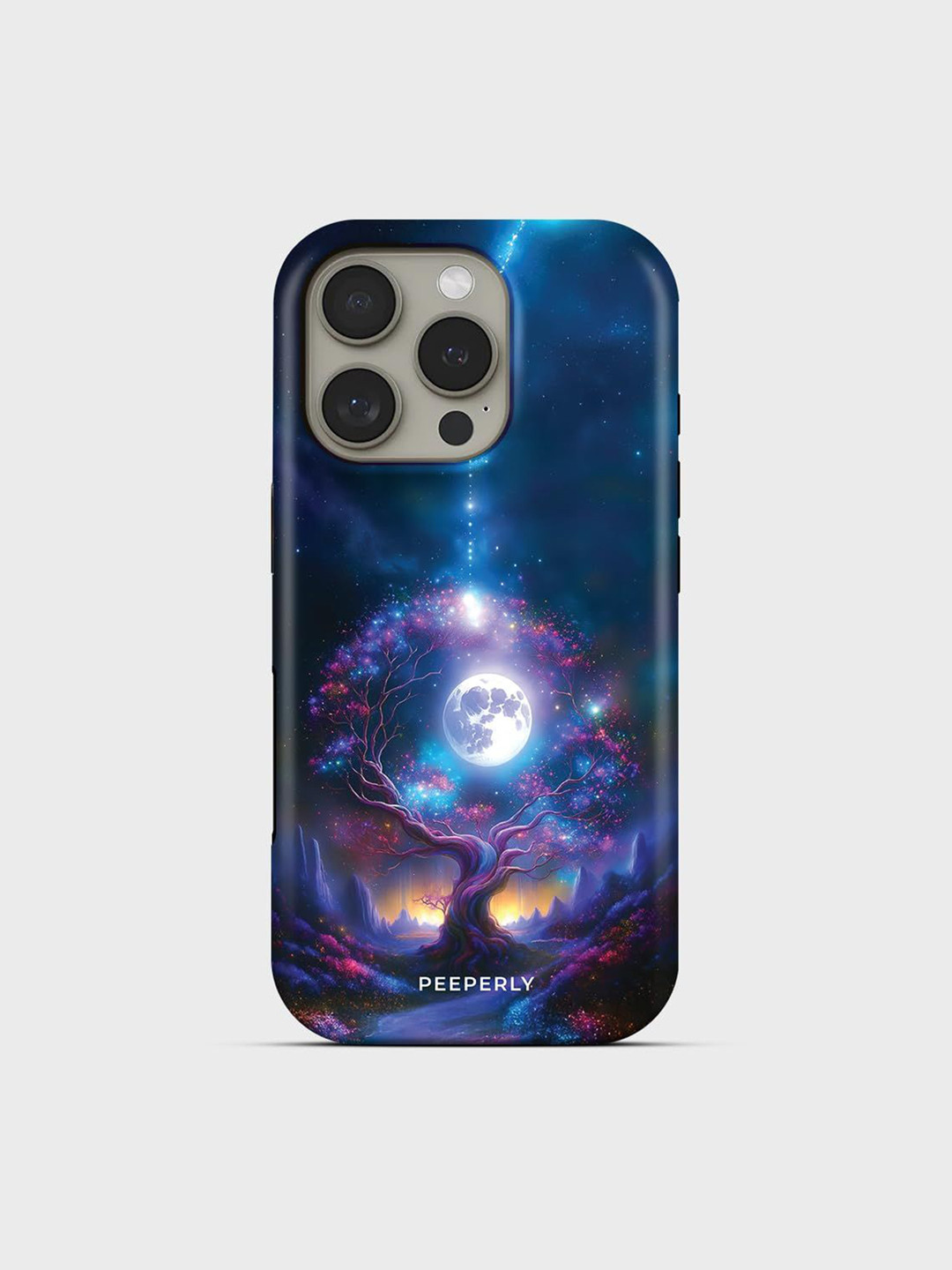 PEEPERLY Moontree Graphic Printed Impact Resistant iPhone 13 Pro Max Crystal Back Case