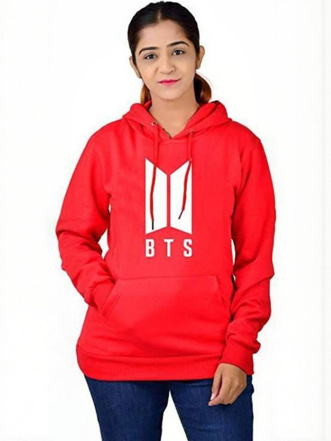 VALUE CREATION Graphic Printed Hooded Cotton Pullover Sweatshirts