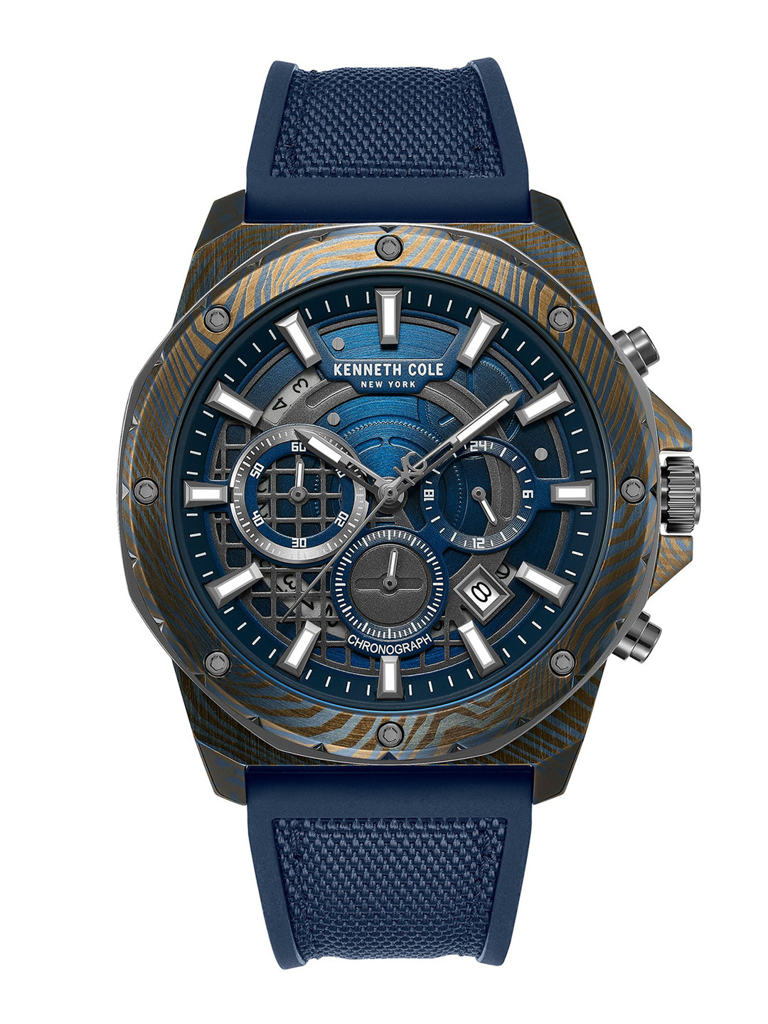 Kenneth Men Cole Sport Quartz Blue Round Dial Watch - KCWGO0087601MNW