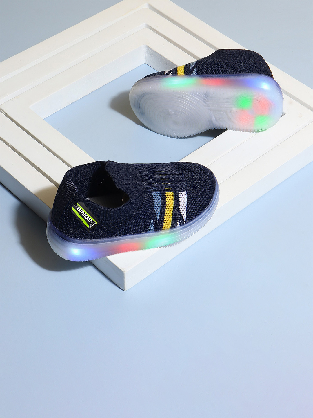 Binos Kids Textured LED Slip-On Sneakers