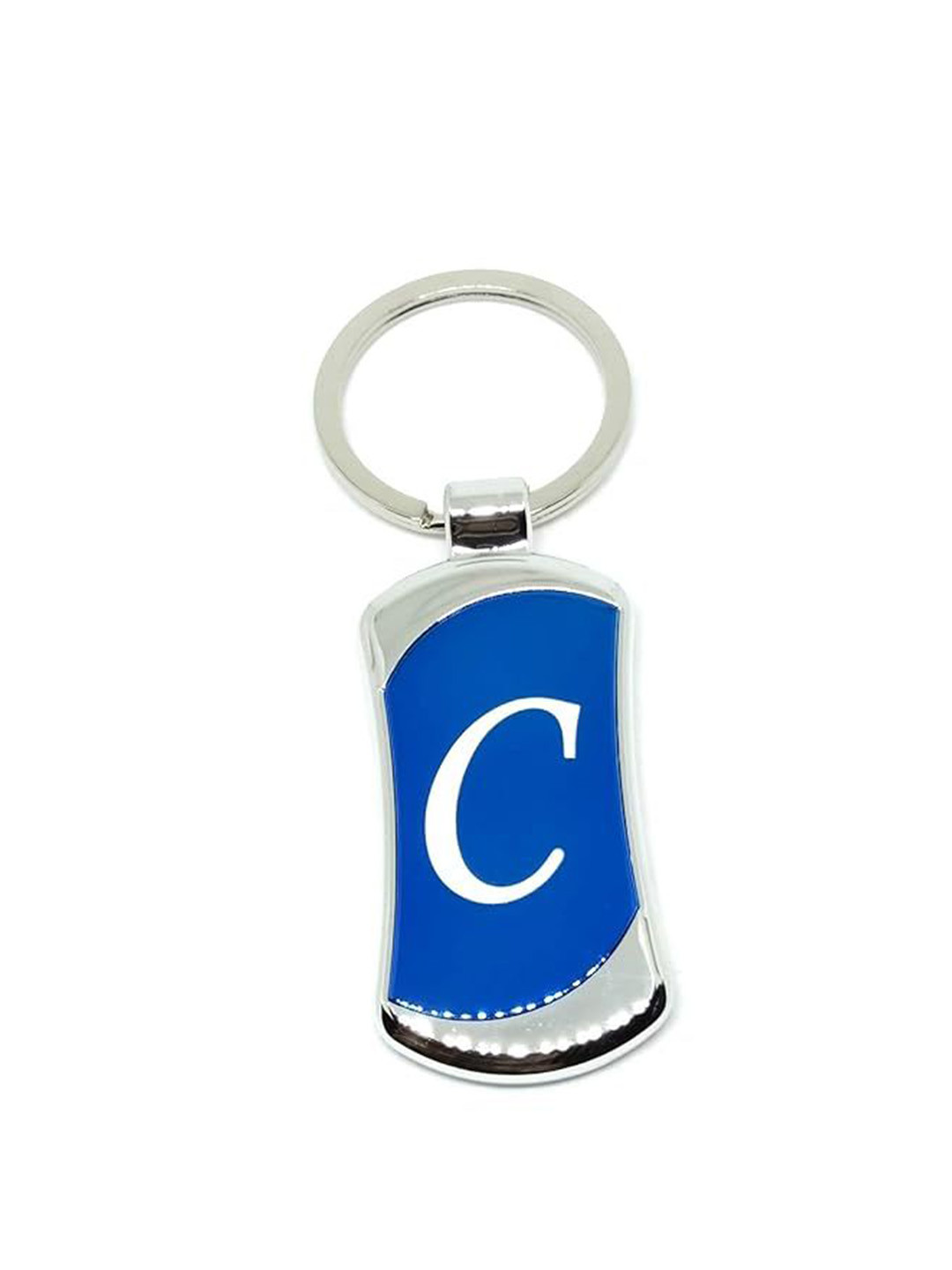 AUGEN Stainless Steel Alphabet Letter C Printed Key Chain