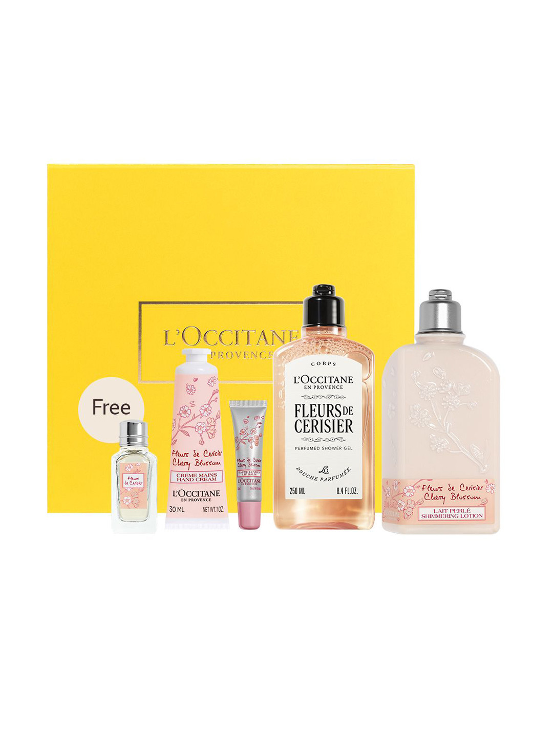 LOccitane en Provence Set Of 5 Shower Gel, Shimmering Lotion, Lip Balm & EDT