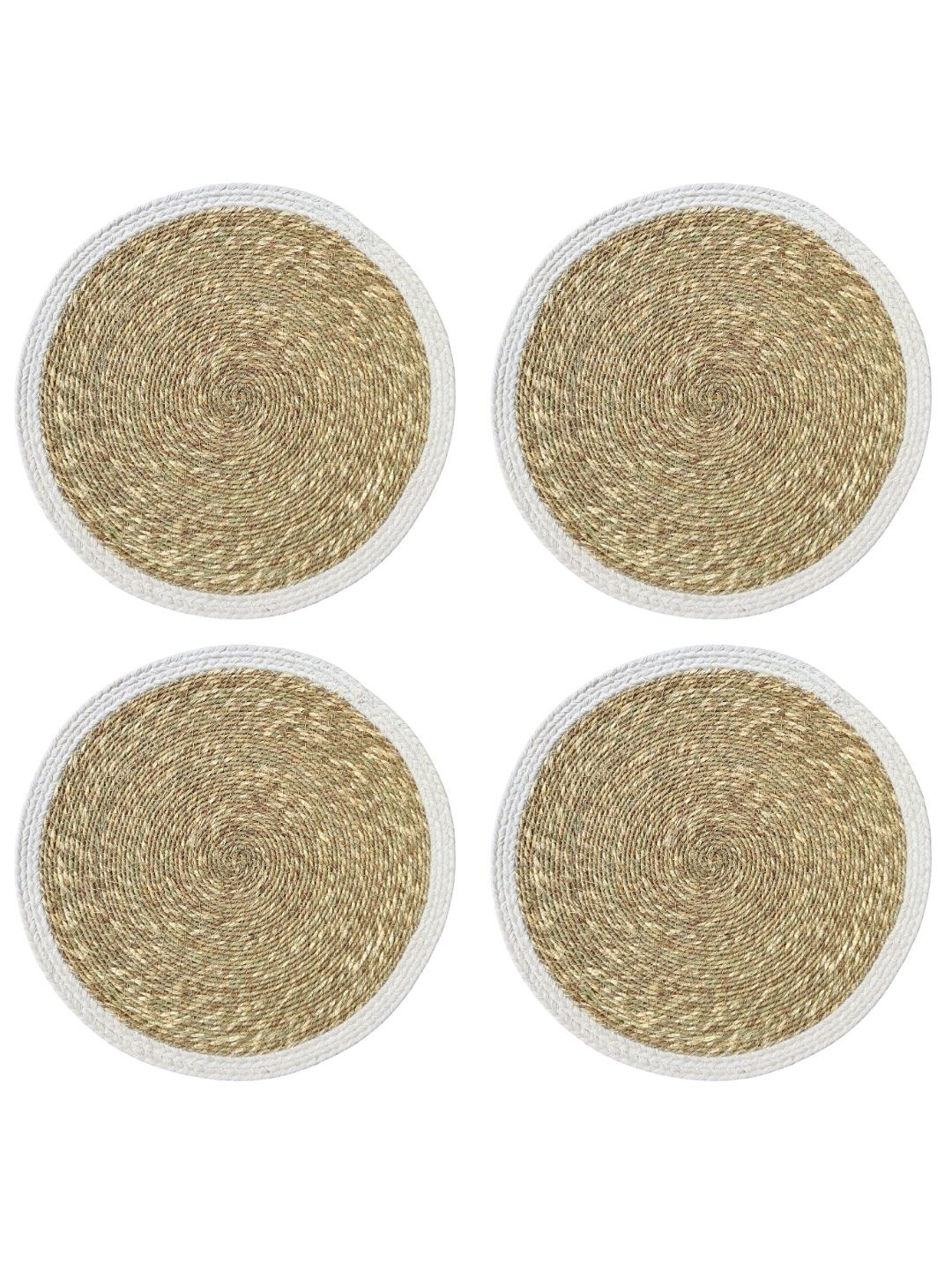 ROUGH ROAD STORE Off White Pack Of 4 Table Placemats