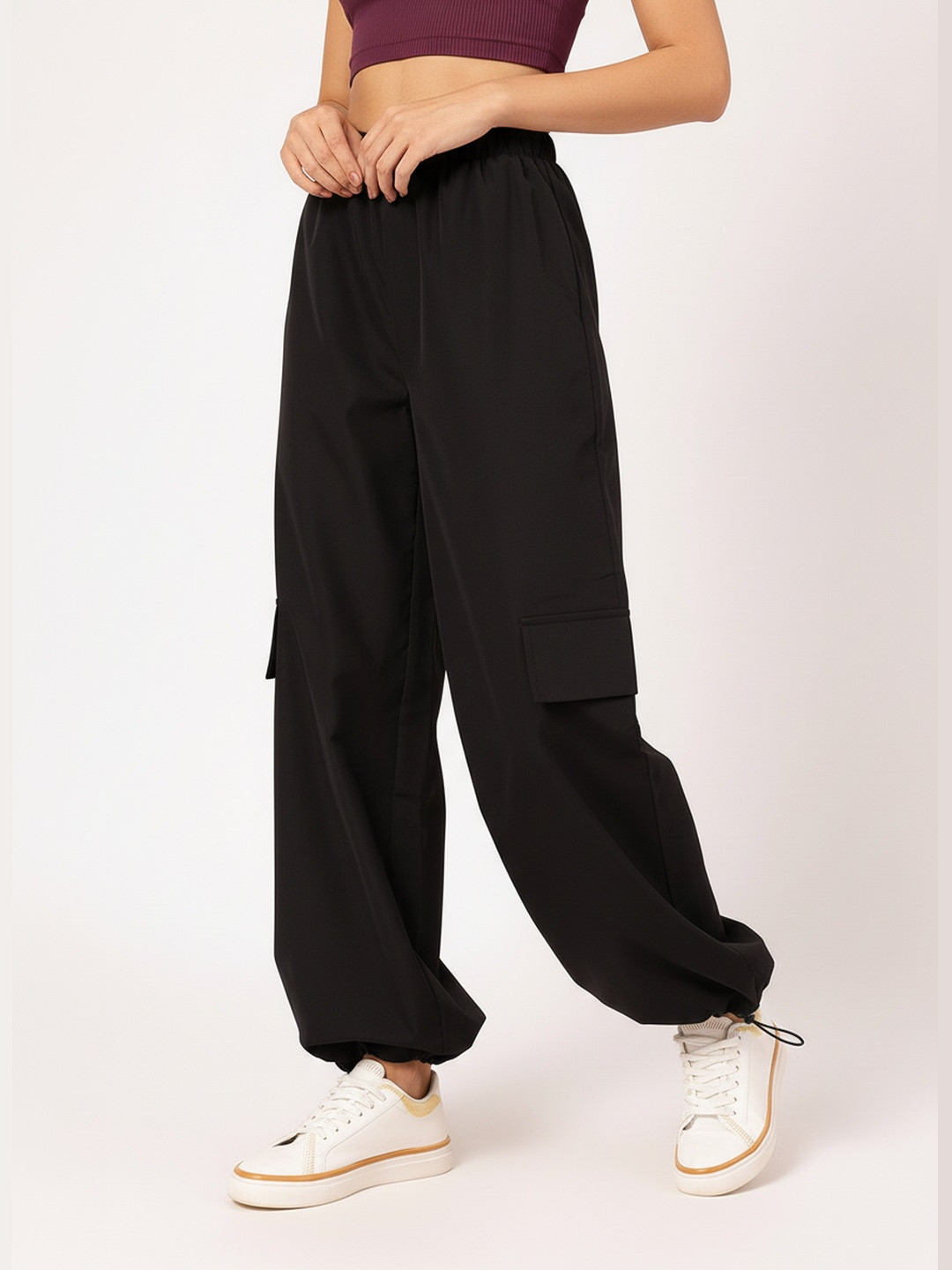 DressBerry Women Street Chic Cargo Style Joggers