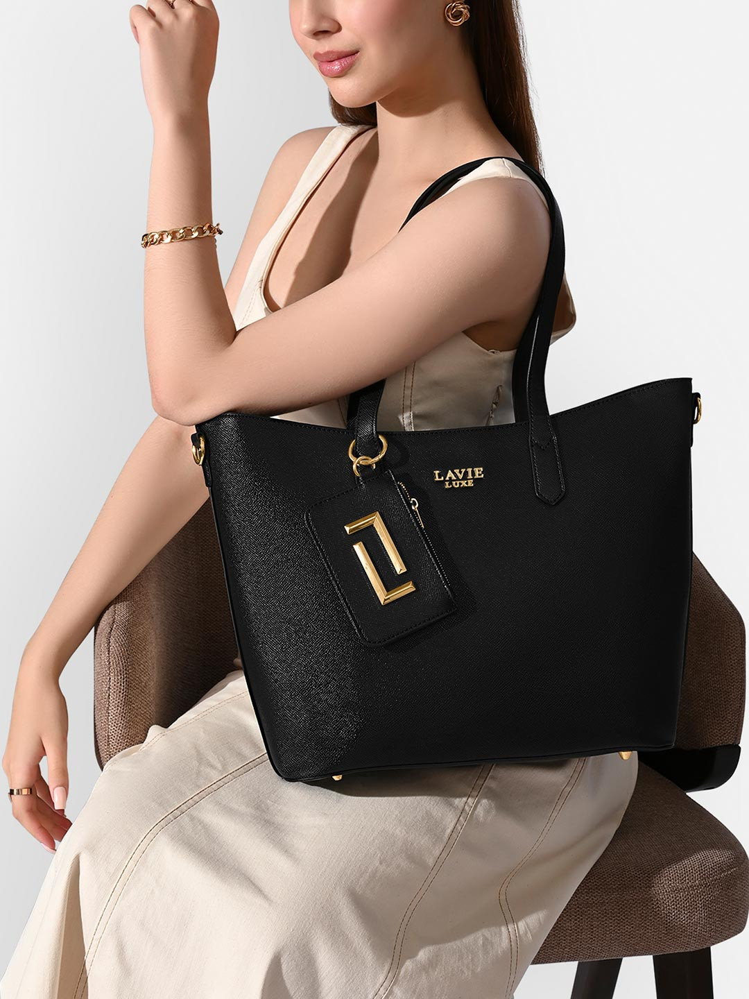 LAVIE LUXE Oversized Structured Tote Bag