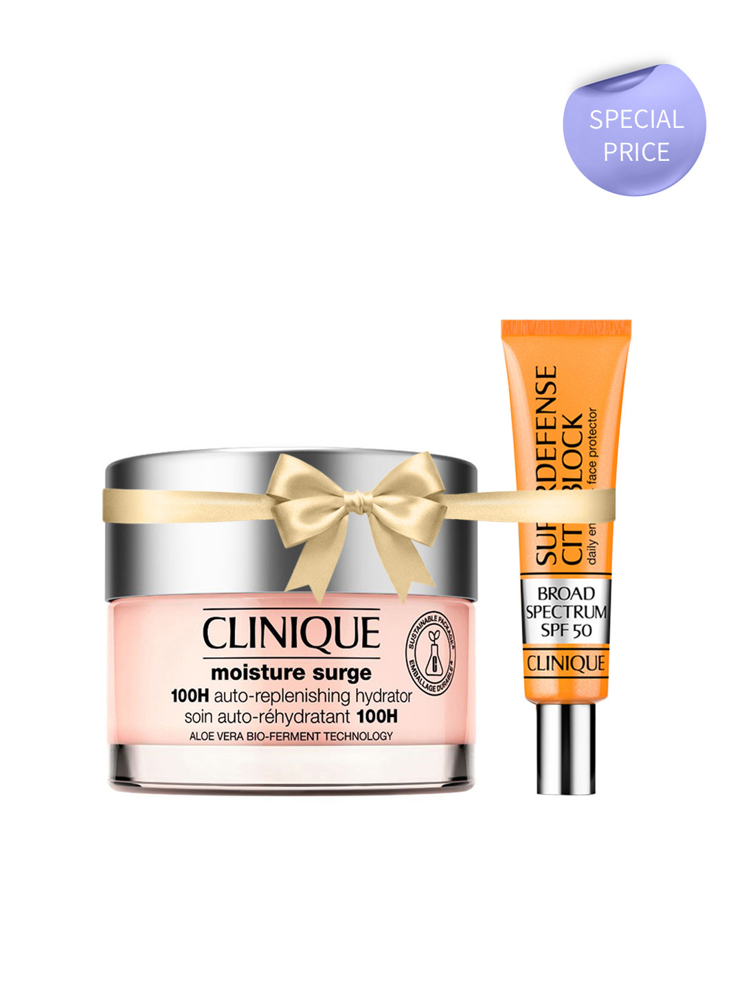 Clinique Set of Superdefense SPF50 Sunscreen 40ml & Moisture Surge Face Moisturizer 50ml