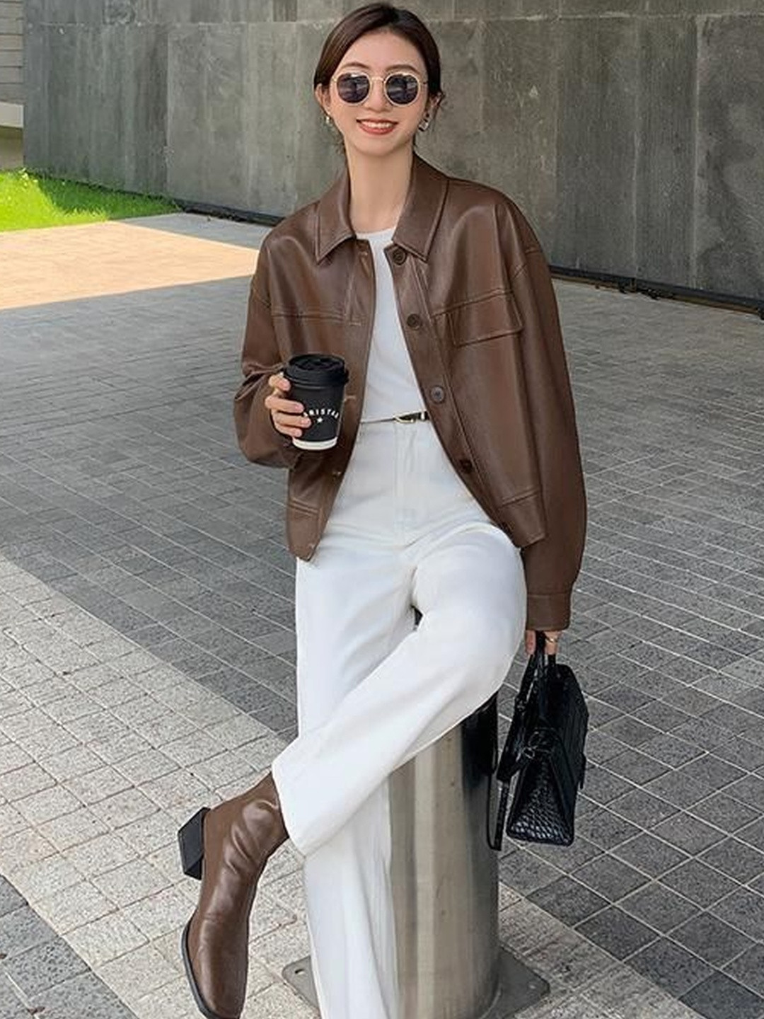 HERE&NOW Women Synthetic Leather Jackets