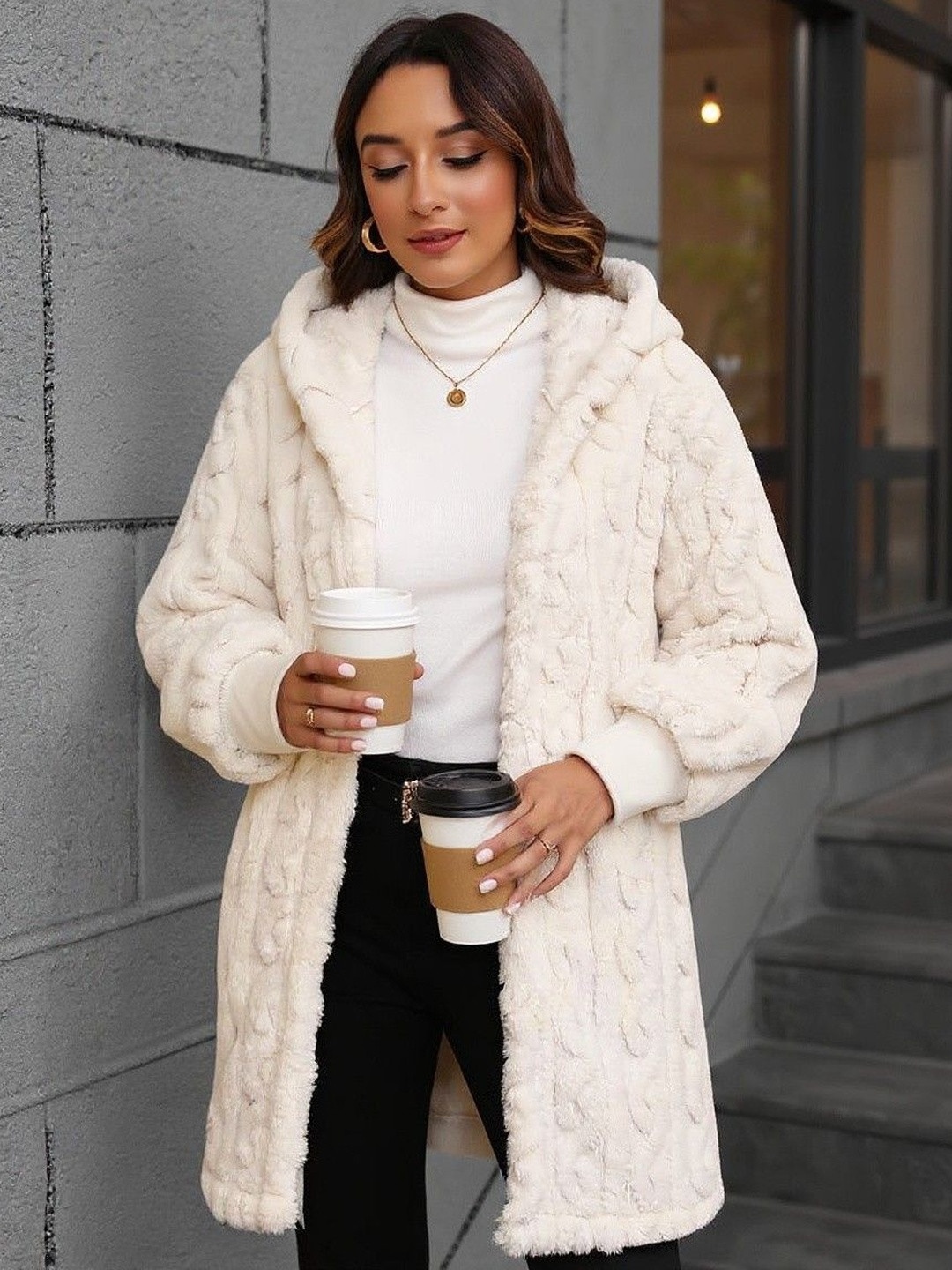 DressBerry Women Long Sleeves Hooded Coats