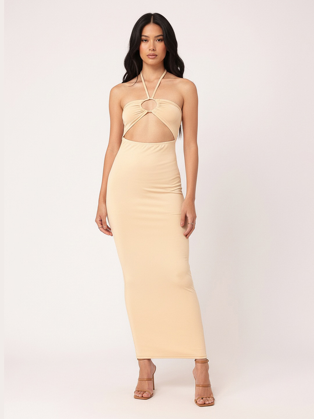 DressBerry Cutout-Couture Slinky Bodycon Bliss Dress