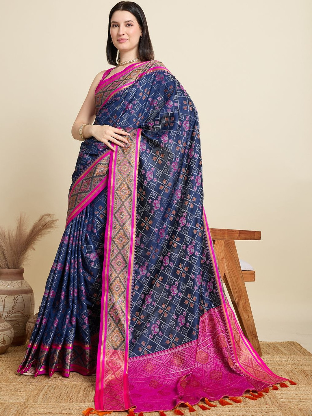 Durga Textile Zari Patola Saree