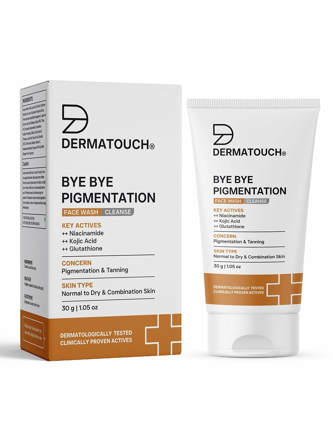 Dermatouch Bye Bye Pigmentation Face Wash With Niacinamide & Glutathione - 30g