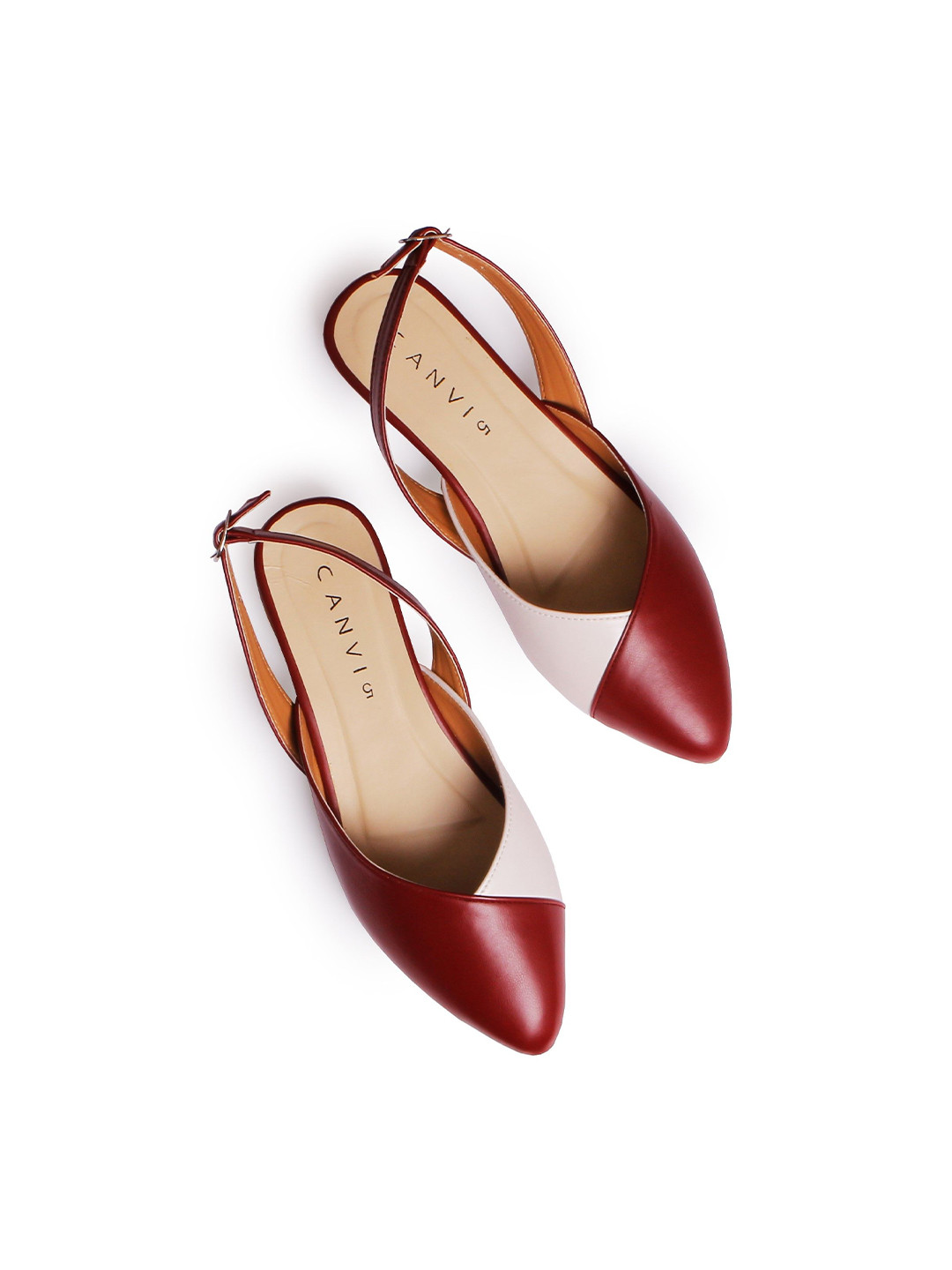 CANVI - TAKE CHANGE TO MAKE CHANGE Women Colourblocked Slingback Flats
