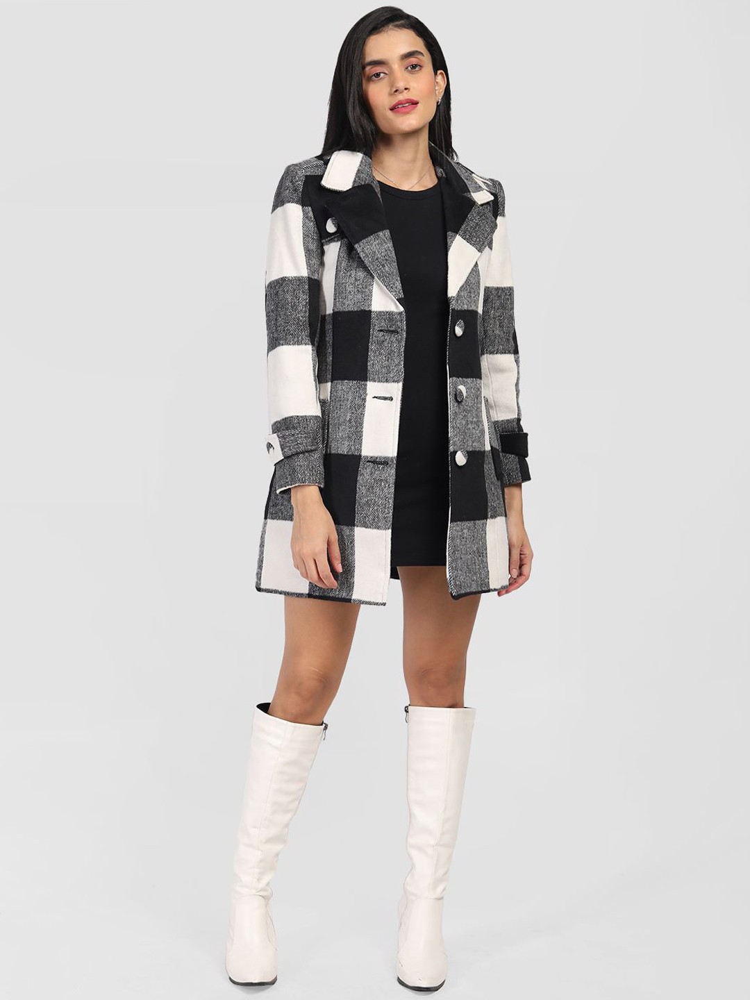 HONNETE Women Single-Breasted Winter Parka Coat