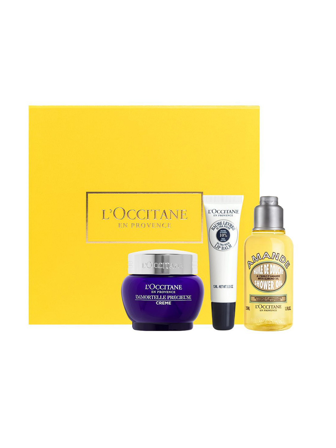 LOccitane en Provence Set Of 3 Almond Shower Oil, Lip Balm & Cream