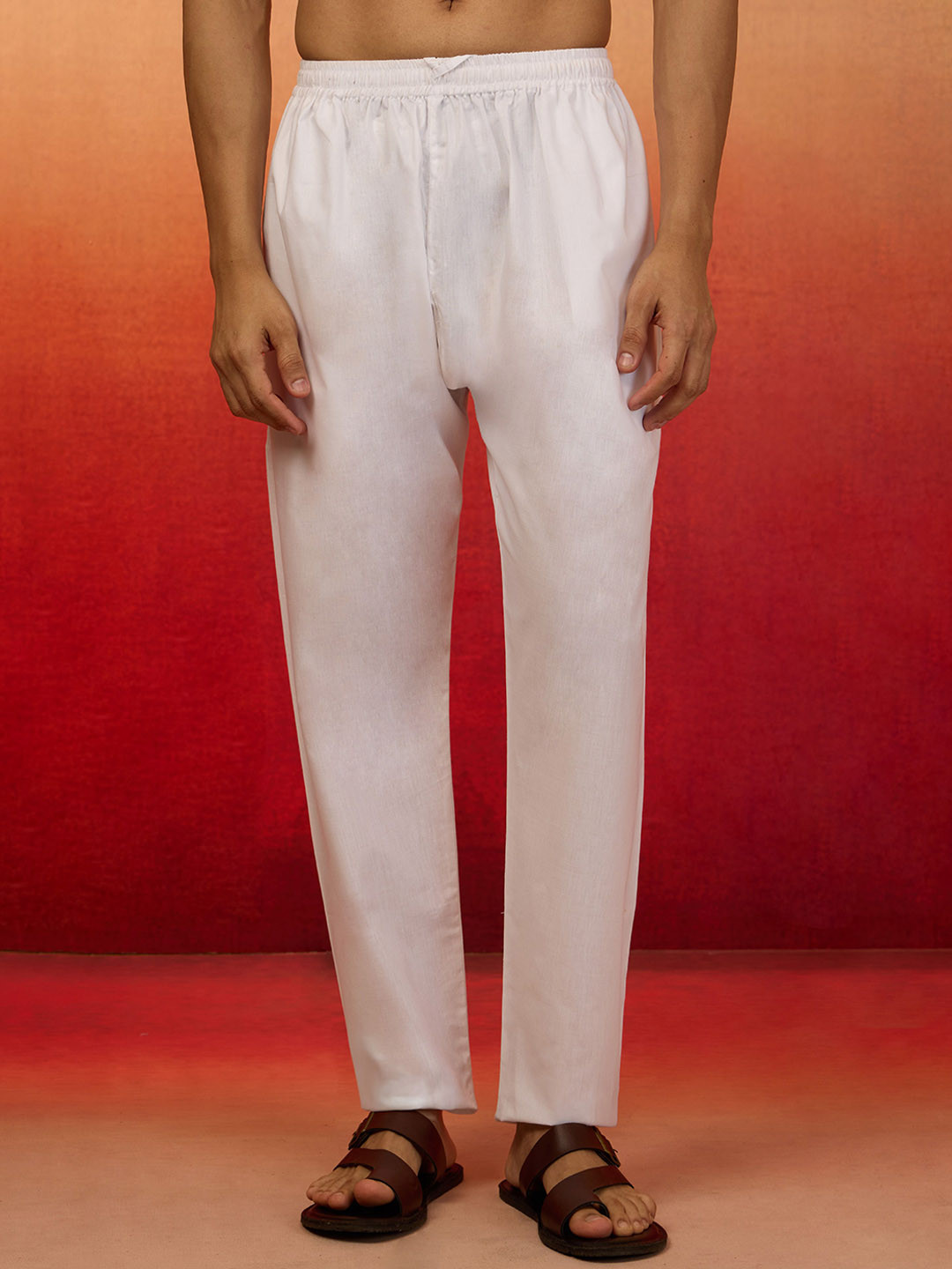 VASTRAMAY Men Mid Rise Slip On Cotton Pyjamas