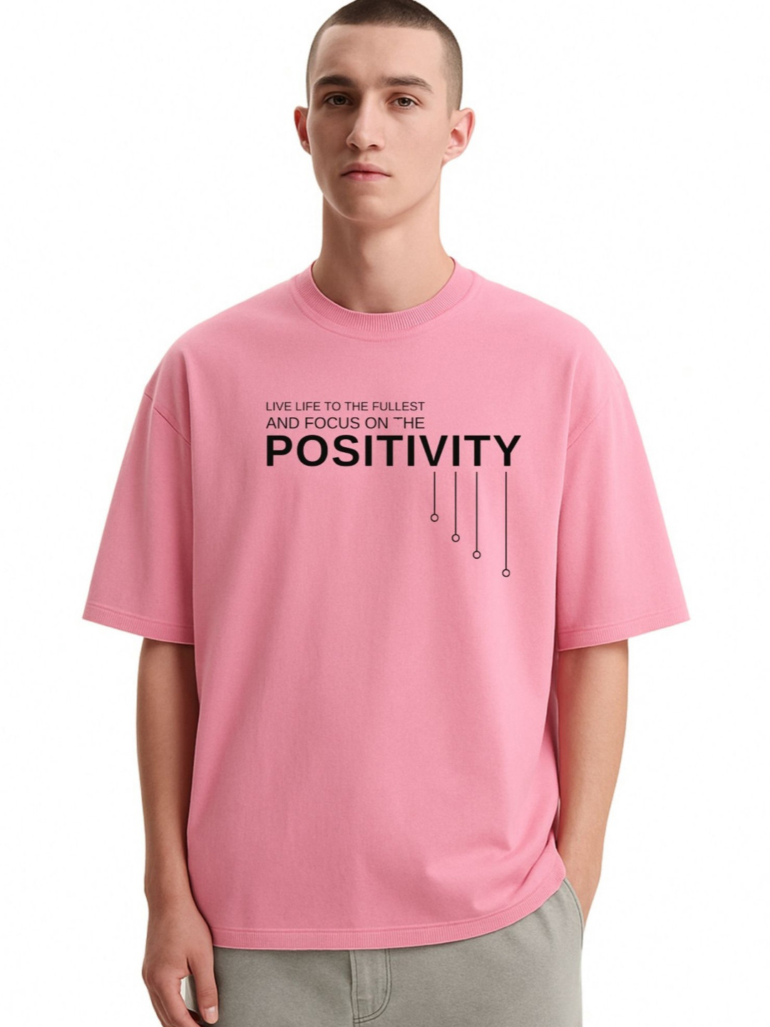 Fashnobic Men Dri-FIT Trendy Write My Own Story Printed Cotton Oversized T-shirt